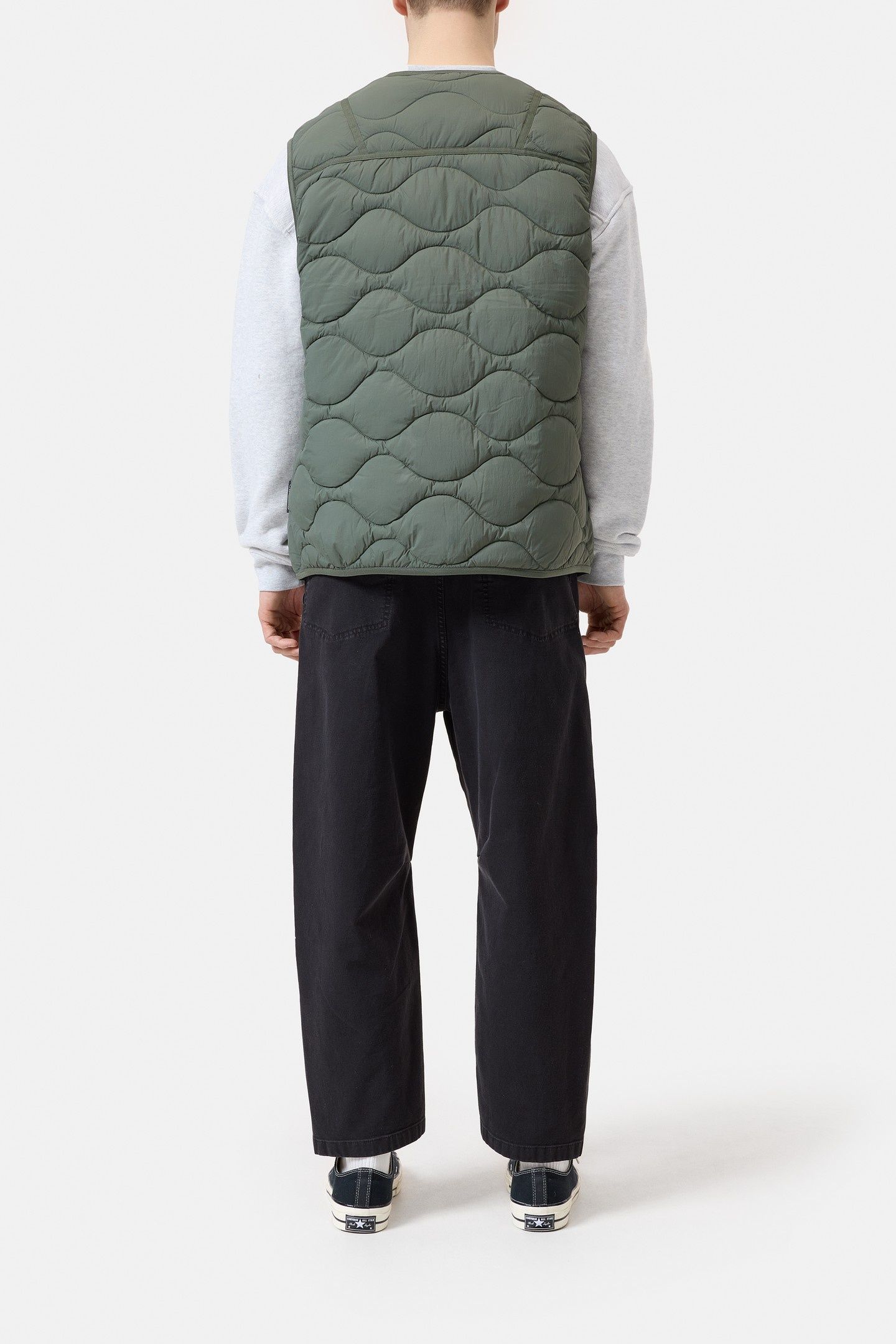 QUILTED GILET OLIVE GREEN 3