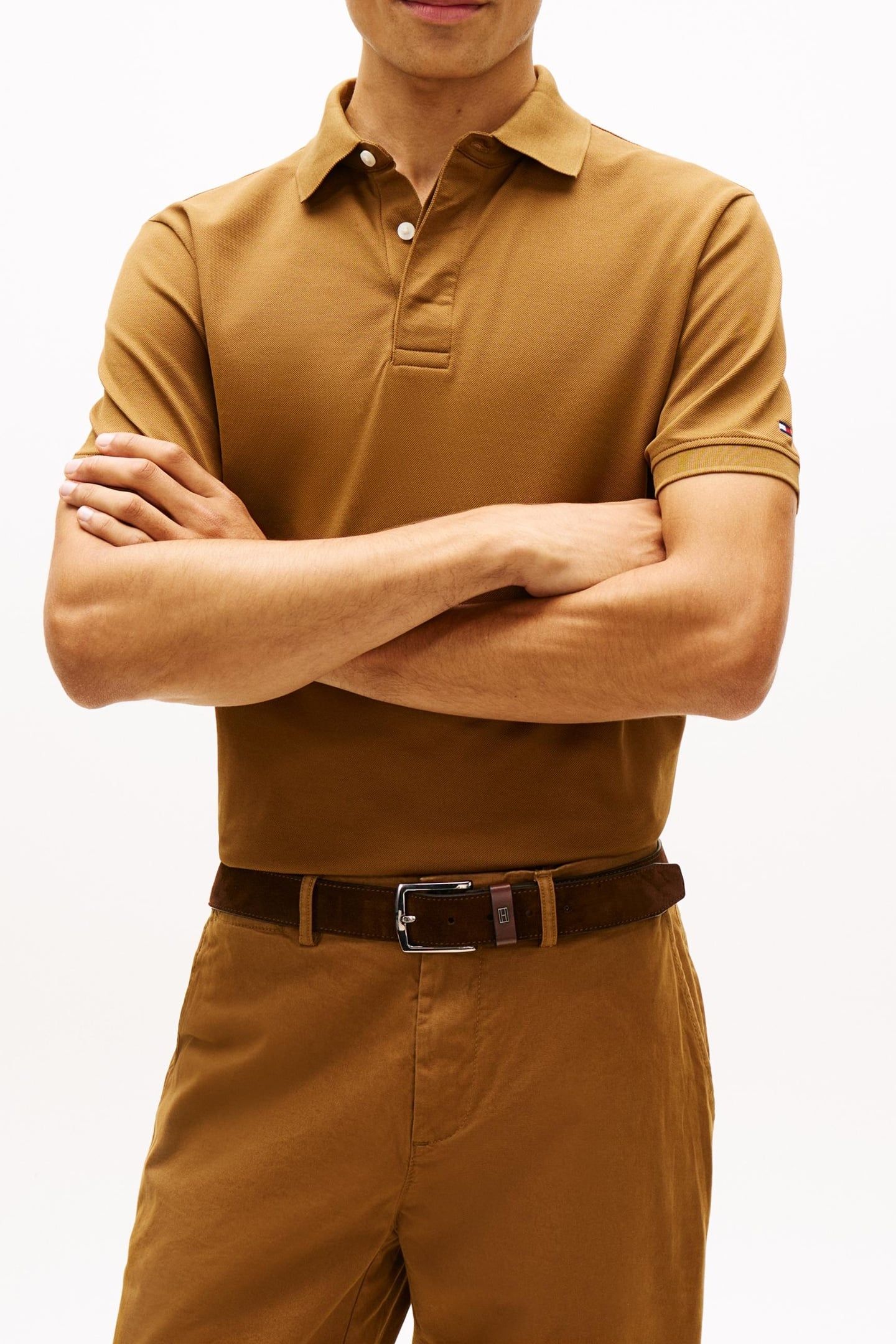 HIDDEN PLACKET REGULAR POLO HIGHLAND KHAKI 1