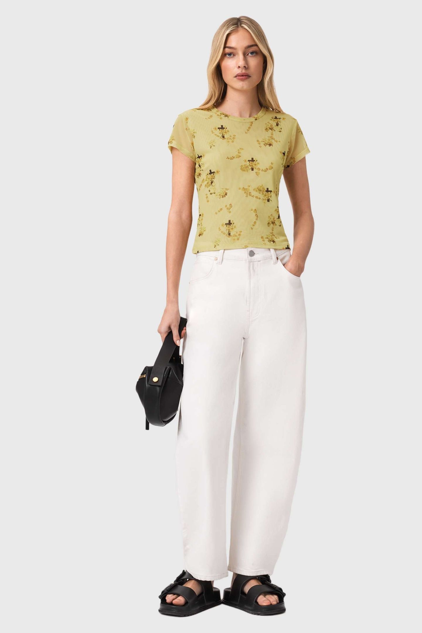 ELLIE MESH TEE EMPOLI YELLOW 1