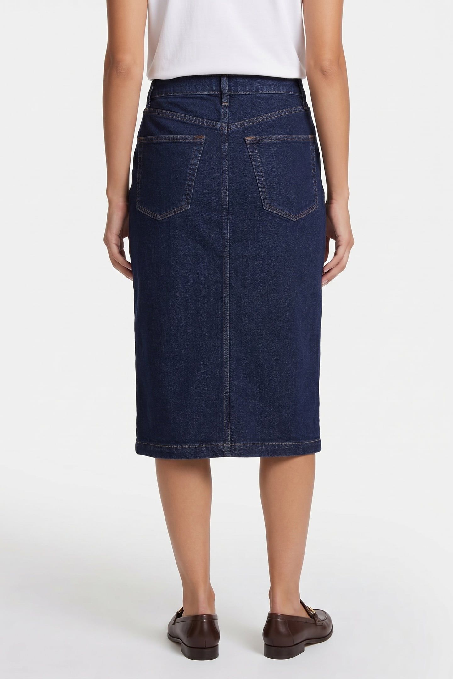 DENIM ZIP FRONT SKIRT CK CLASSIC RINSE 2