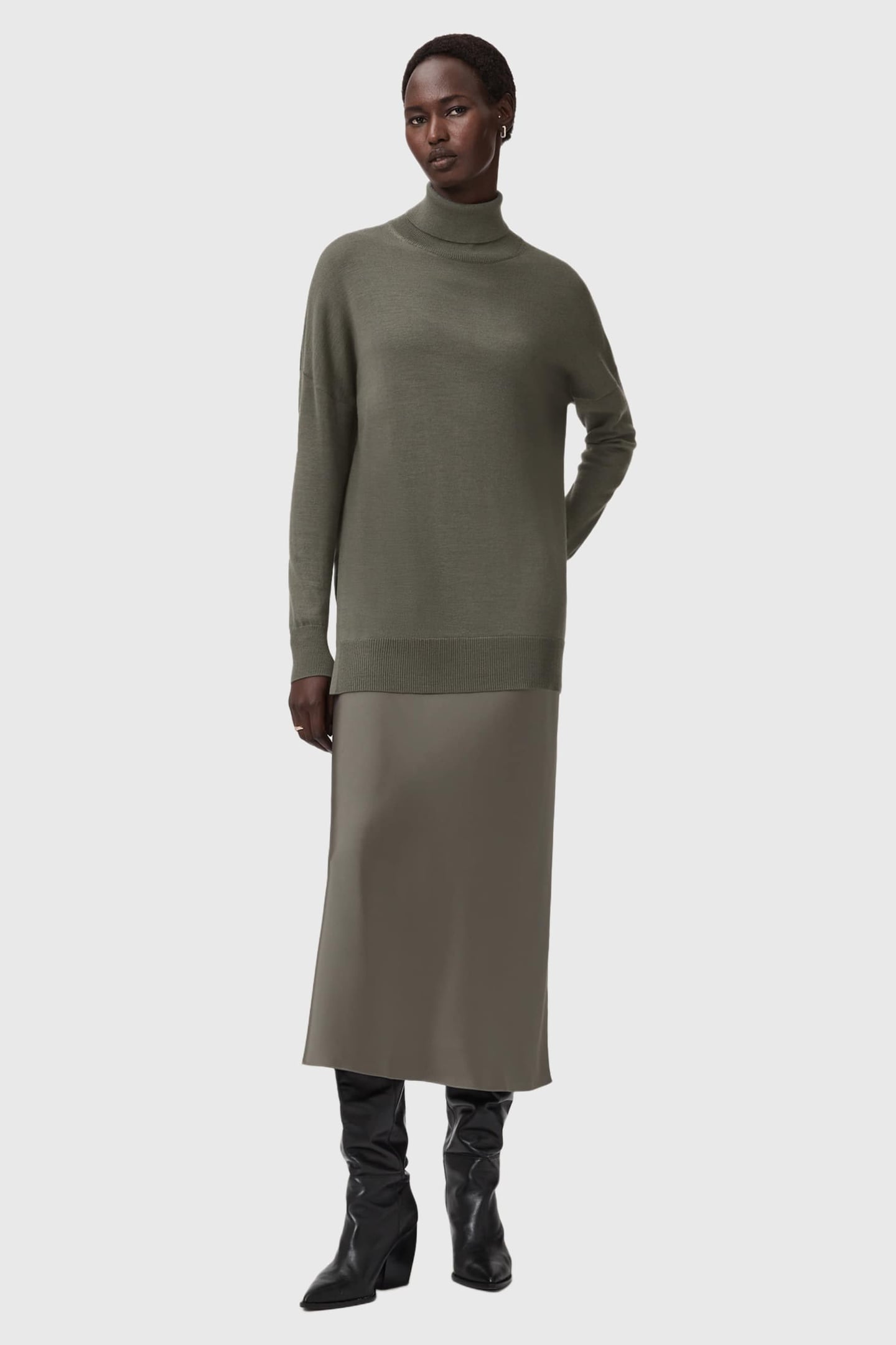 JUNO DRESS LIGHT KHAKI 2