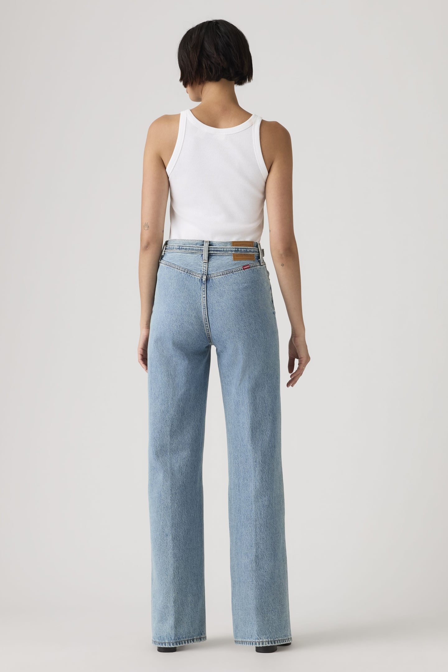 RIBCAGE WIDE LEG BELTED JEANS 3