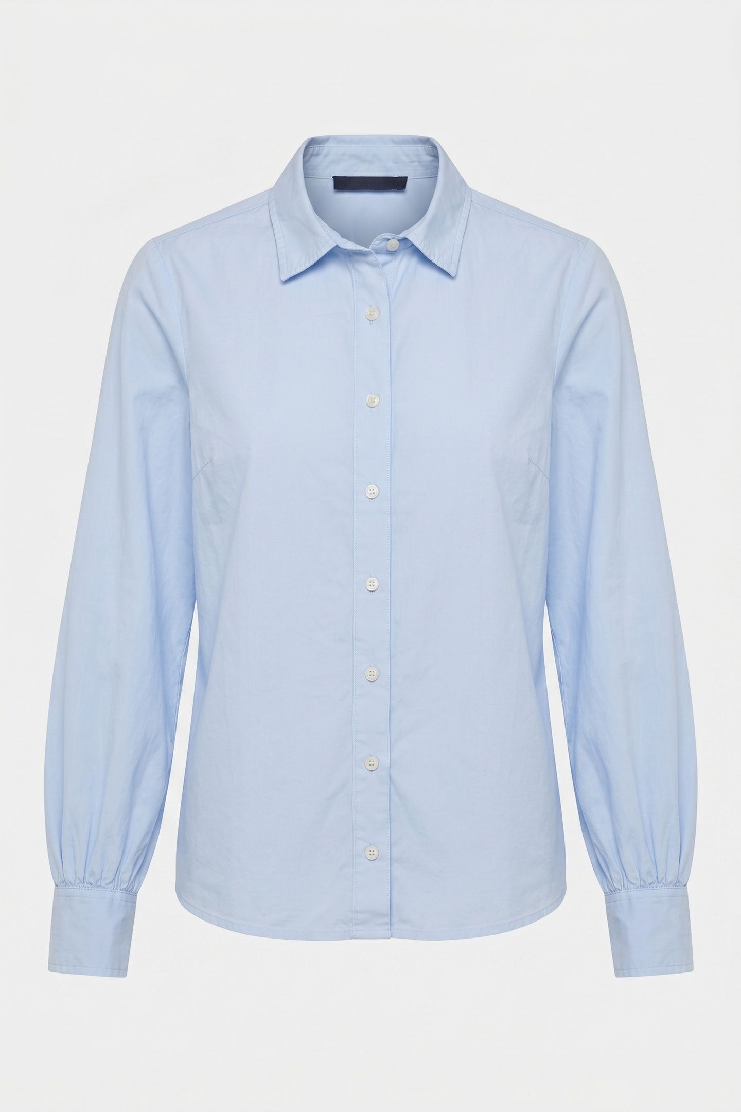 BALLOON SLEEVE SHIRT COTTON SKY BLUE 4