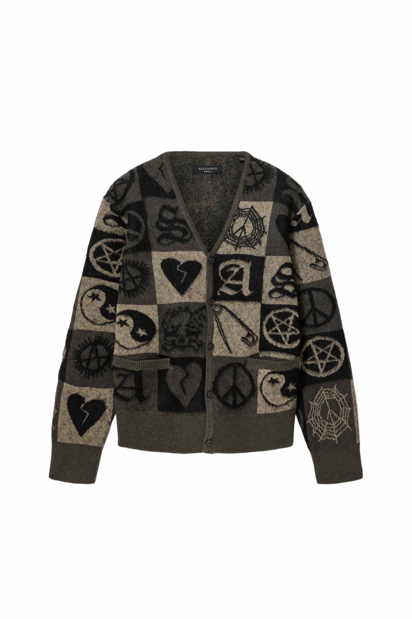 TRAVIS CARDIGAN OLIVE GREEN/BLACK 6