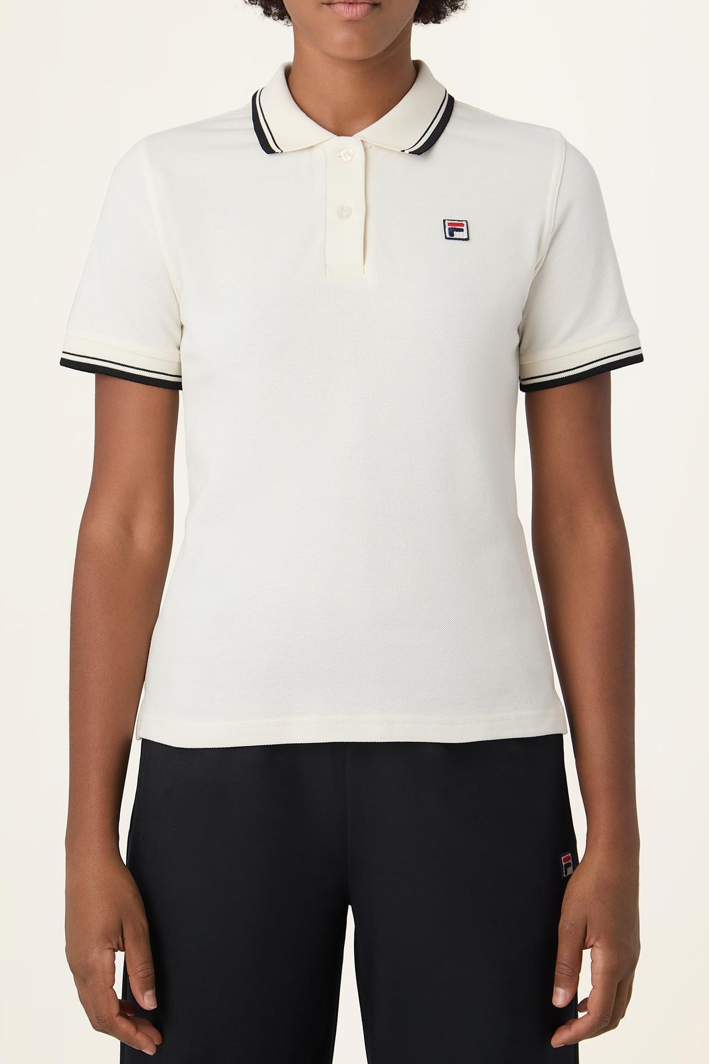 BIELLA SLIM TIPPED POLO SHIRT EGRET 1
