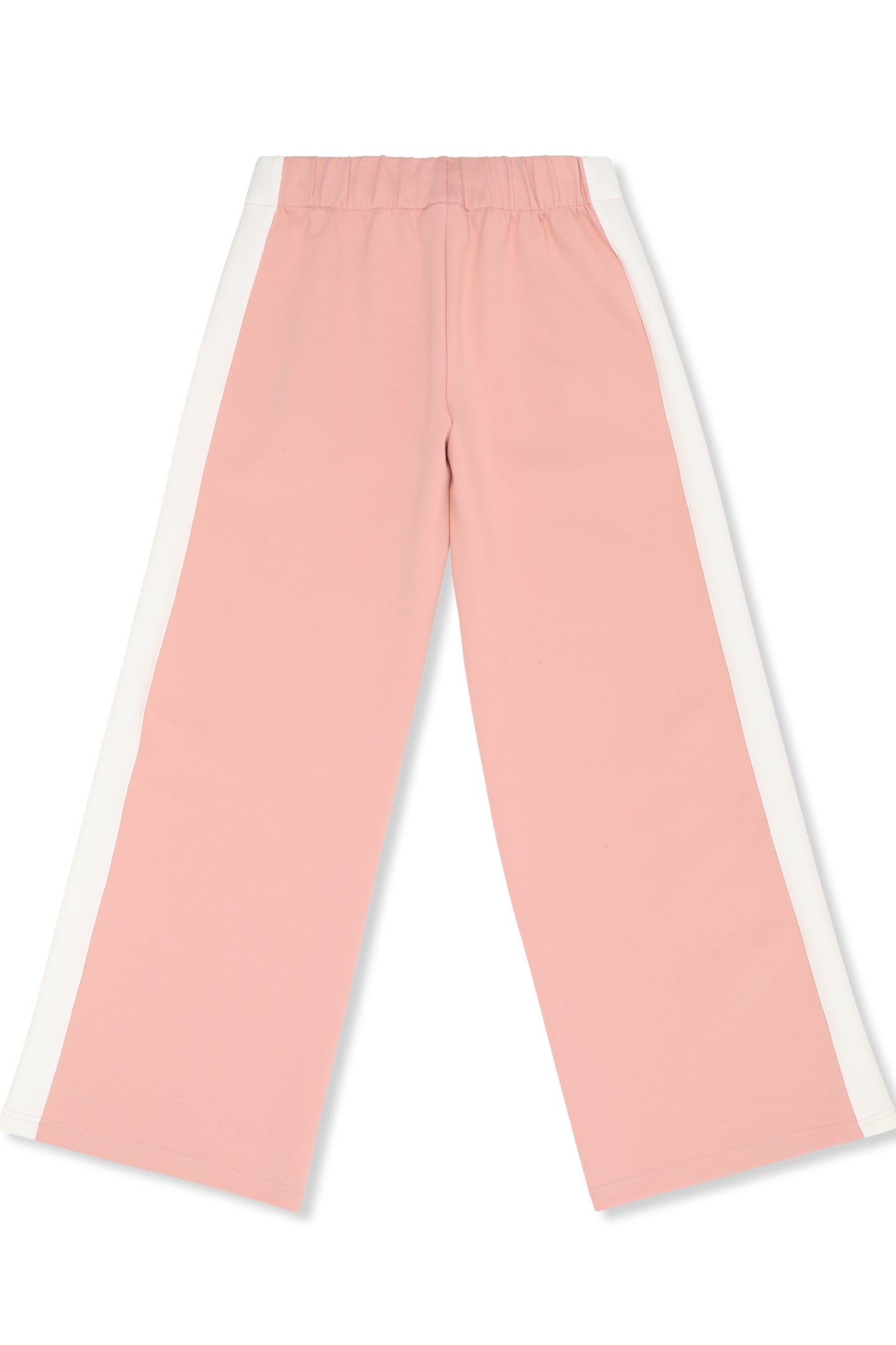 LECORE WIDE CONTRAST PANEL SCUBA TRACK PANTS MELLOW ROSE-EGR 2