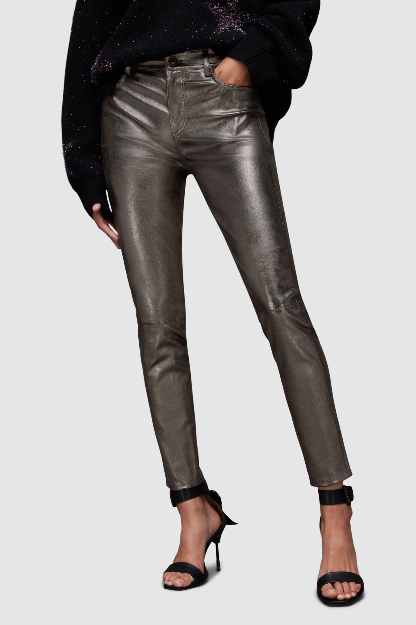 INA LEA TROUSER GUNMETAL 2