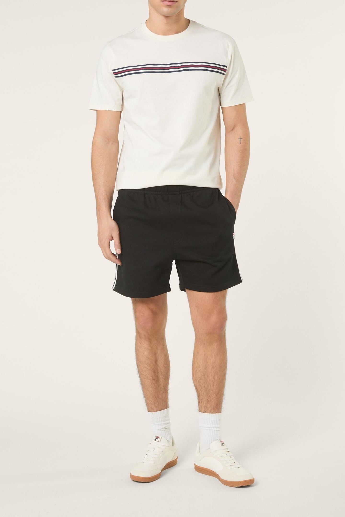 DIECIMO REGULAR HERITAGE TAPE T-SHIRT EGRET 2