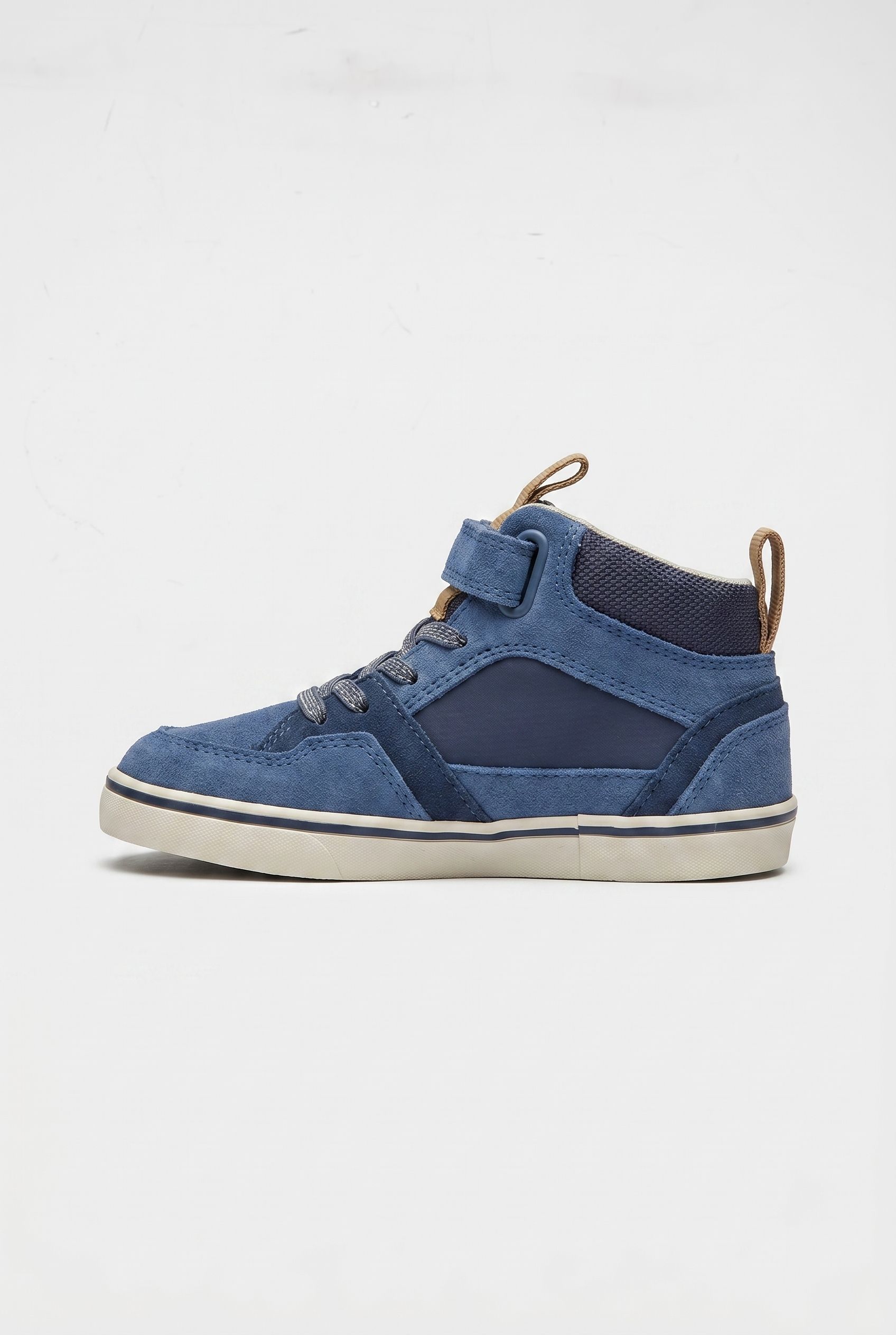 STONE JUMP MID HOOK & LOOP SNEAKER DARK BLUE SUEDE 2