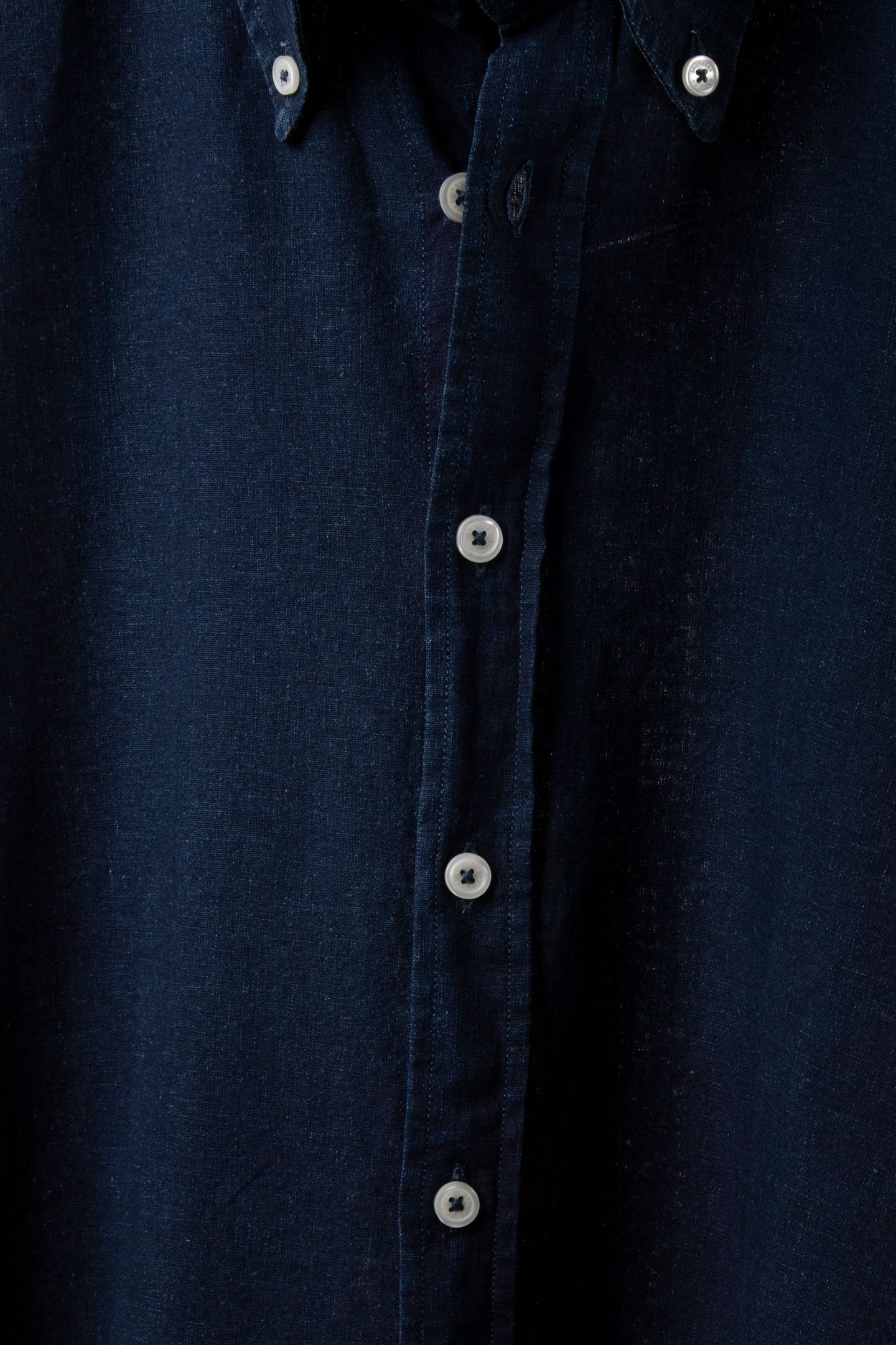 SLIM FIT COTTON-LINEN CHAMBRAY BUTTON DOWN SHIRT BLUE 6