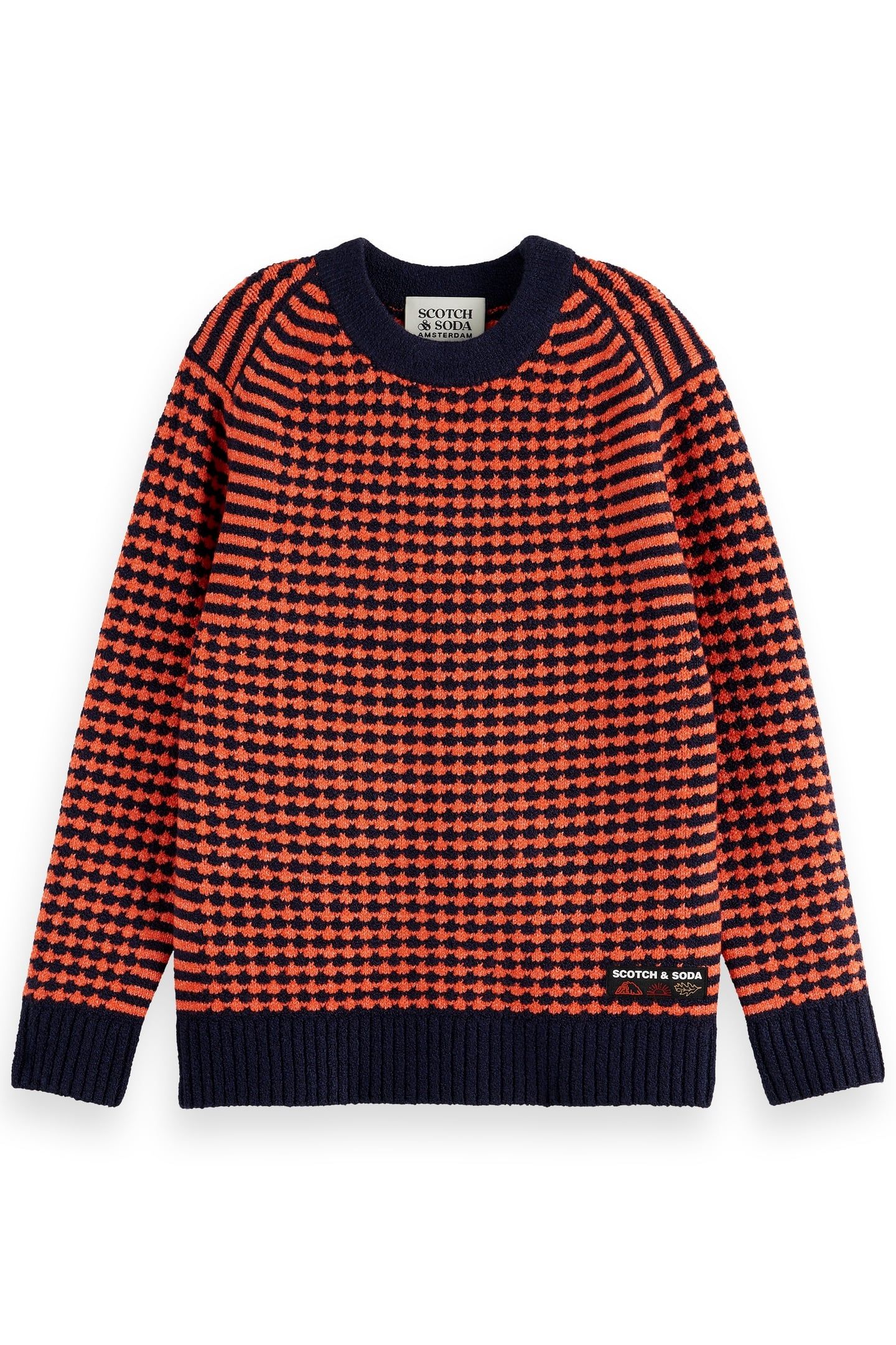 BOY REGULAR-FIT CHENILLE PULLOVER SKY CAPTAIN/ CHERRY TOMATO 1