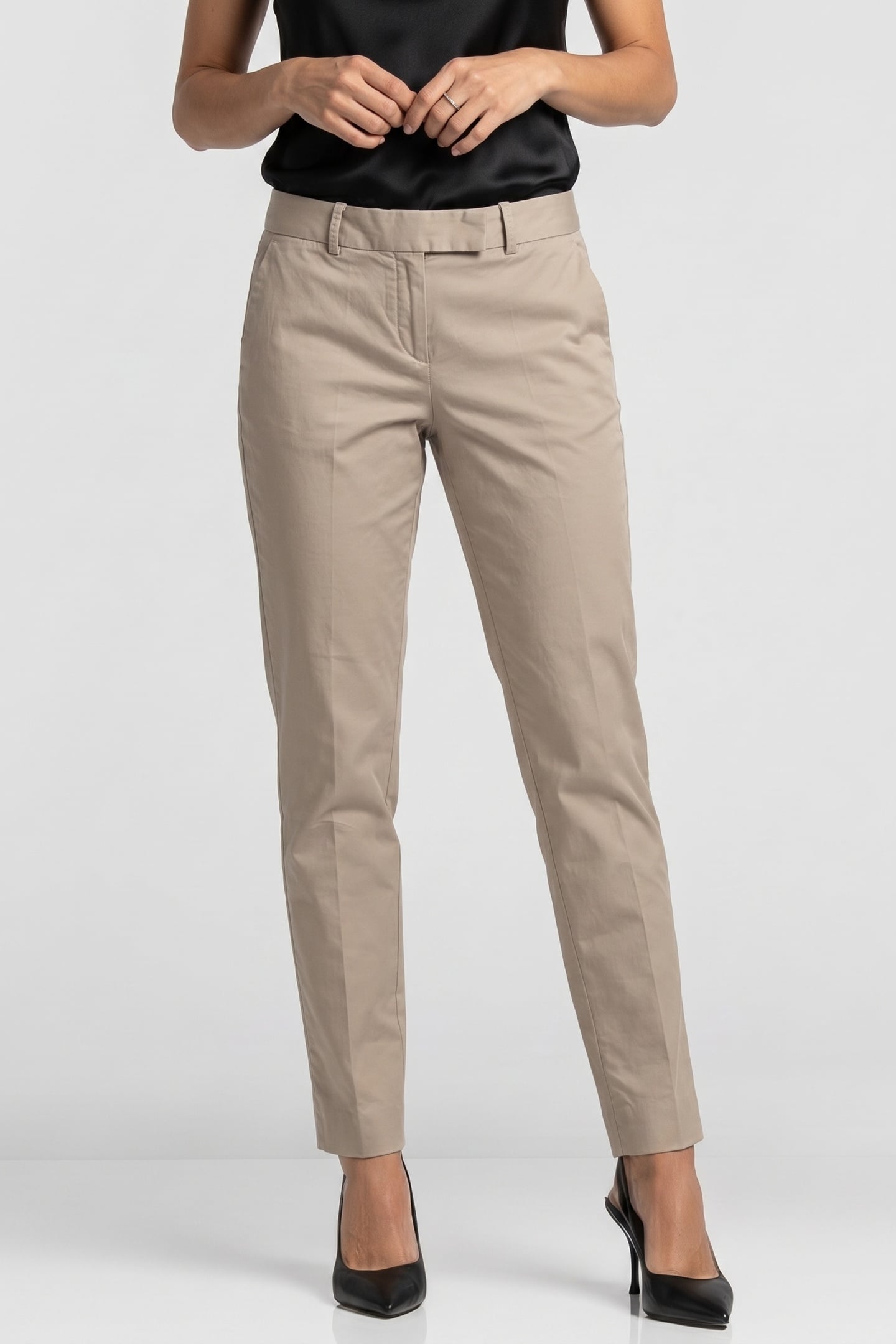 STRETCH COTTON CIGARETTE CHINO SAND 1
