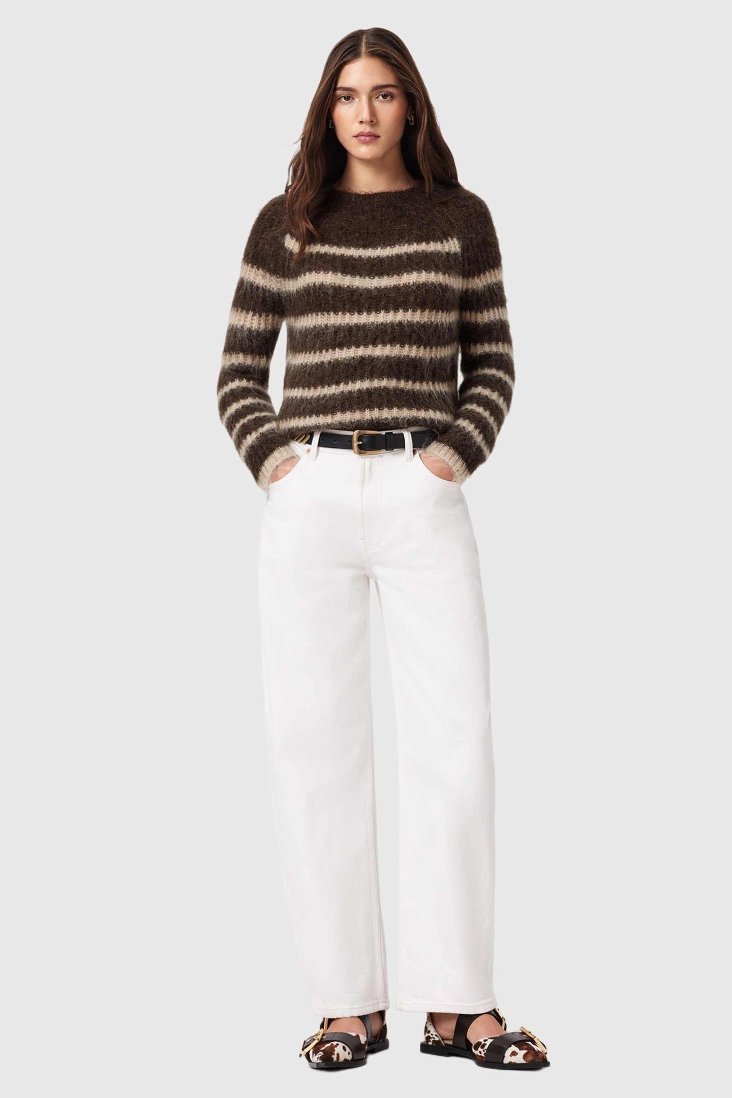 RIGA JUMPER BTTLE BROWN/BARLEY 2