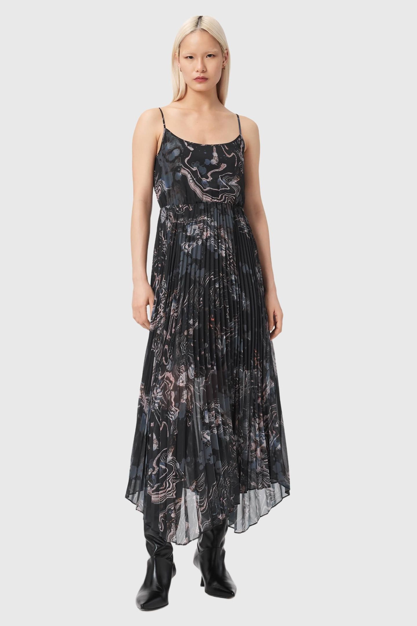 DONATELLA DRESS RIPPLE GOLD BLACK 3