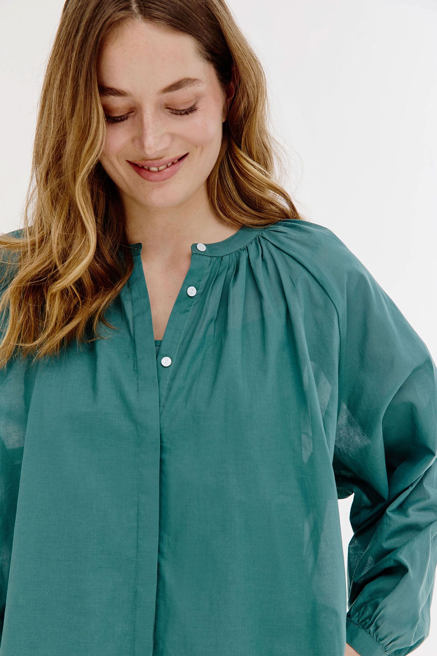BROOKLYNN BLOUSE DARK GREEN 7