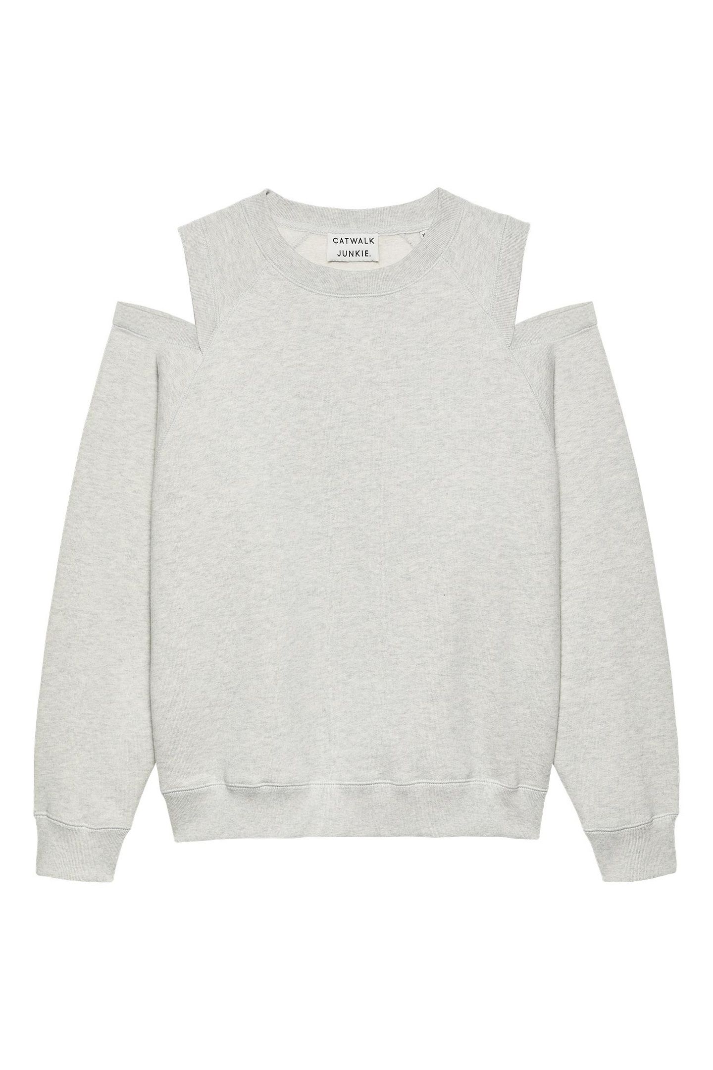 SWEATER WITH CUT OUT GREY MELANGE 4