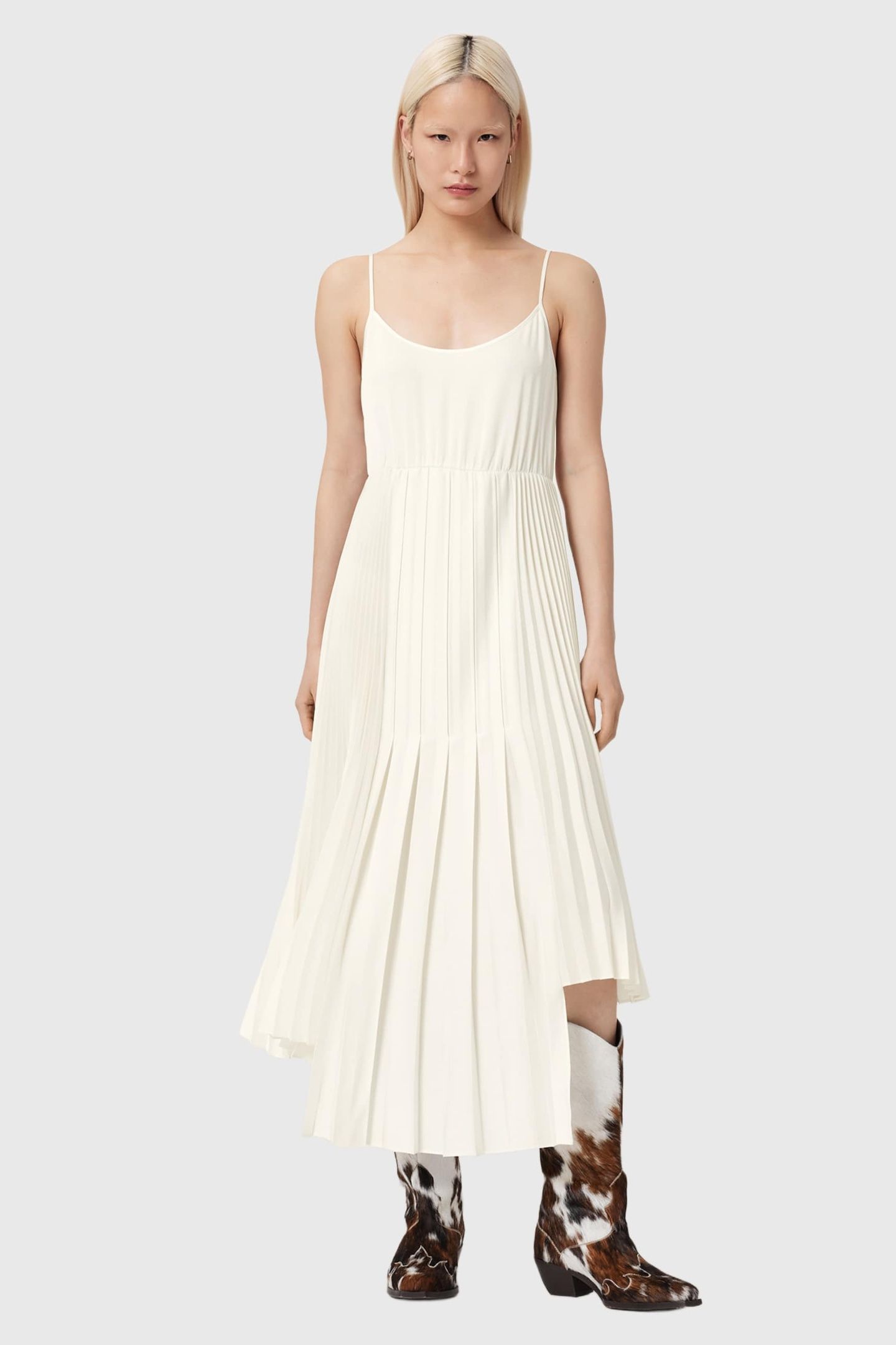 LUCILLE DRESS CHALK WHITE 1