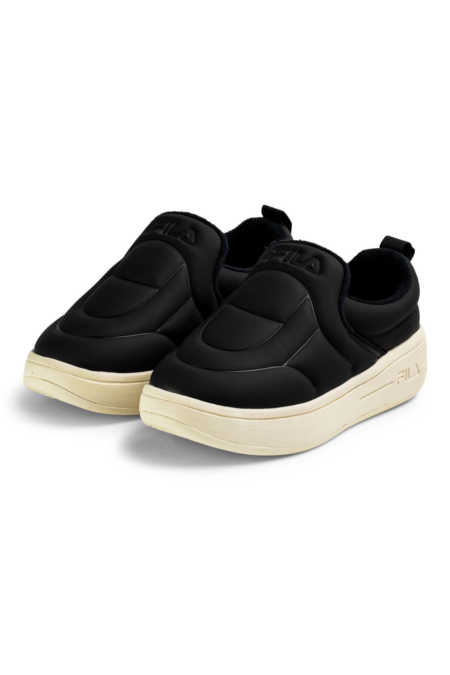 SUPERBUBBLE SLIPON WMN BLACK-ANTIQUE WHITE 2