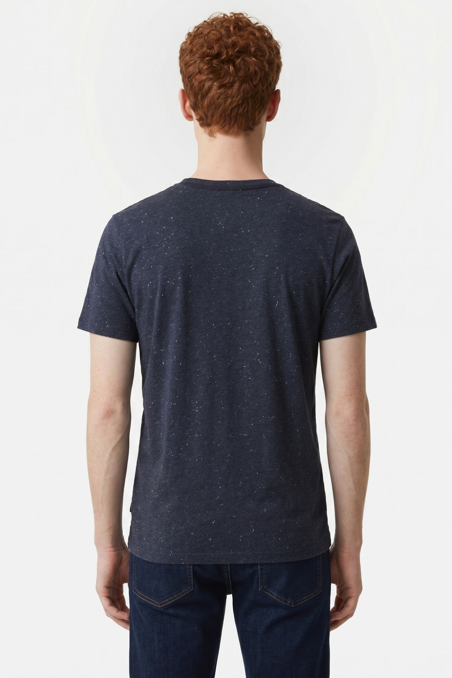 T-SHIRT GRANDDAD WITH NEPS DEEP BLUE 2