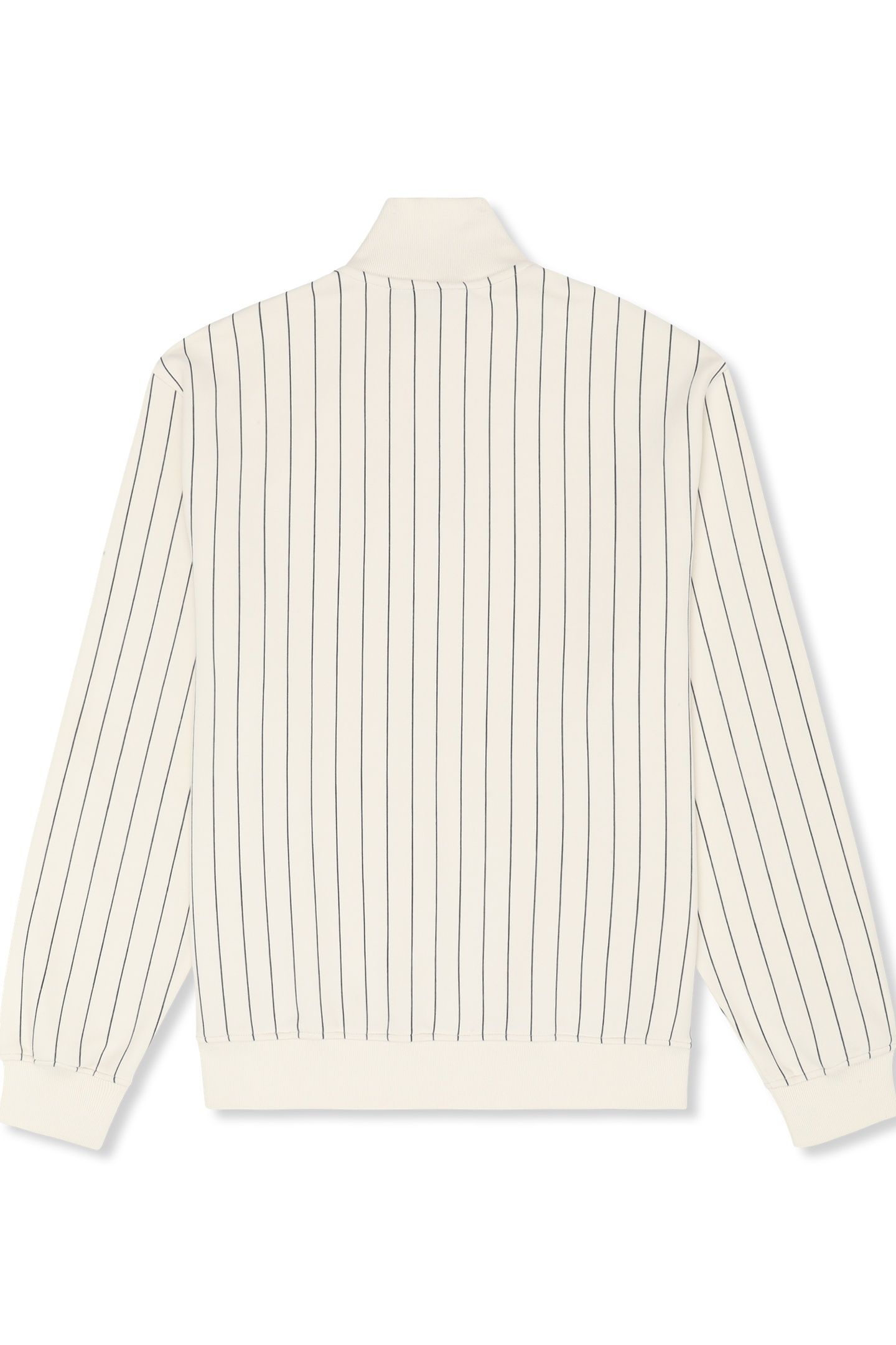 STATUTO LOOSE PINSTRIPED HALF ZIP SWEATSHIRT EGRET / BLACK I 5
