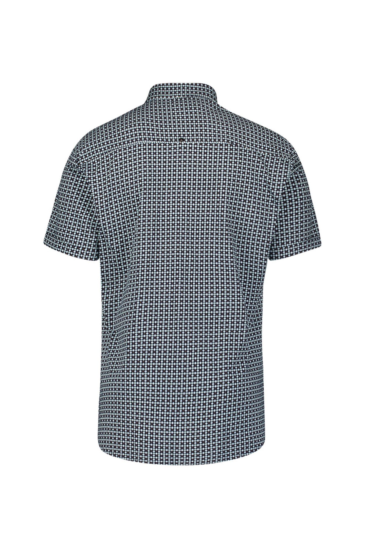 SHIRT SHORT SLEEVE JERSEY ALLOVER PRINTED INDIGO BLUE 2