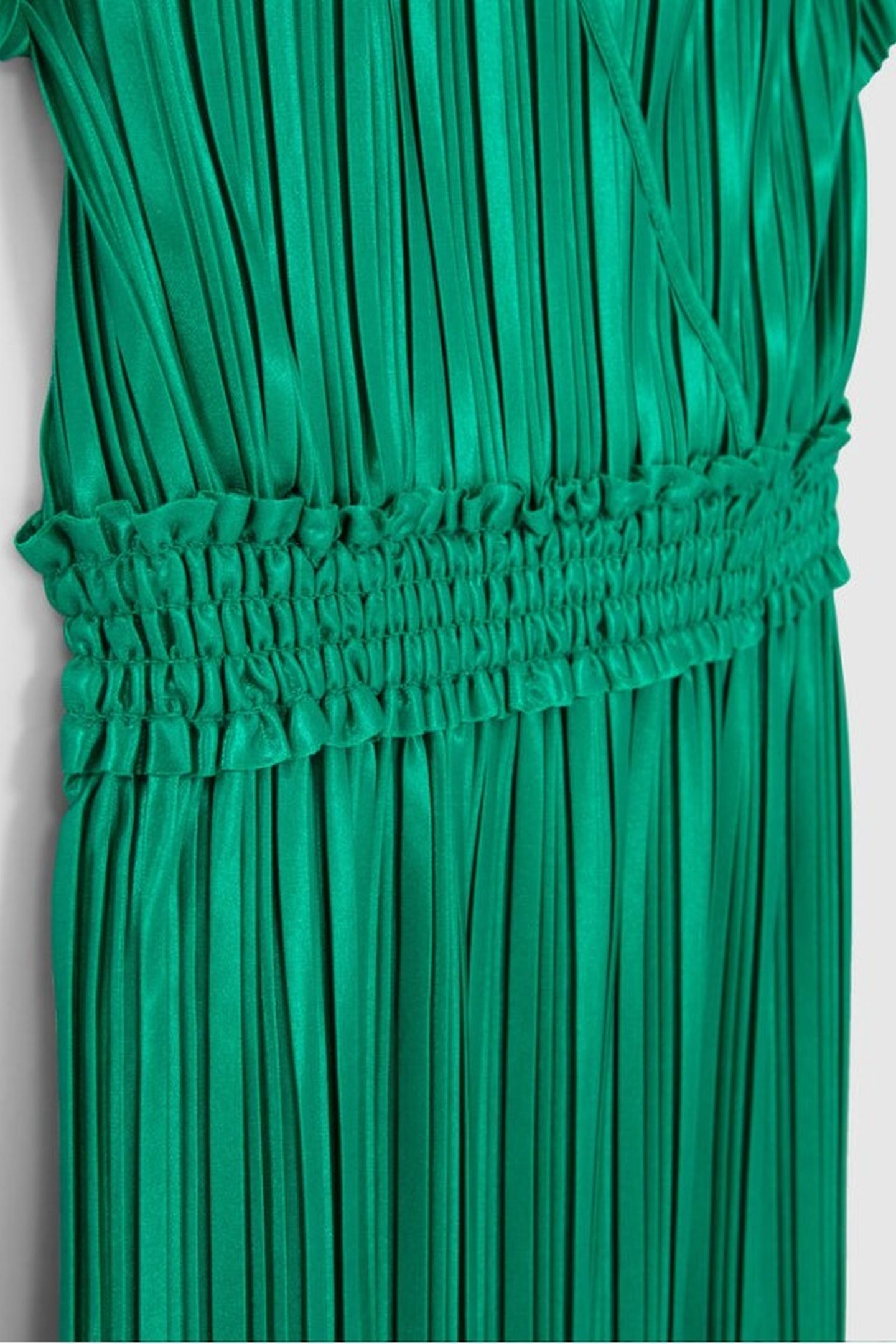 GIRLS’ GREEN PLEATED LONG DRESS 4