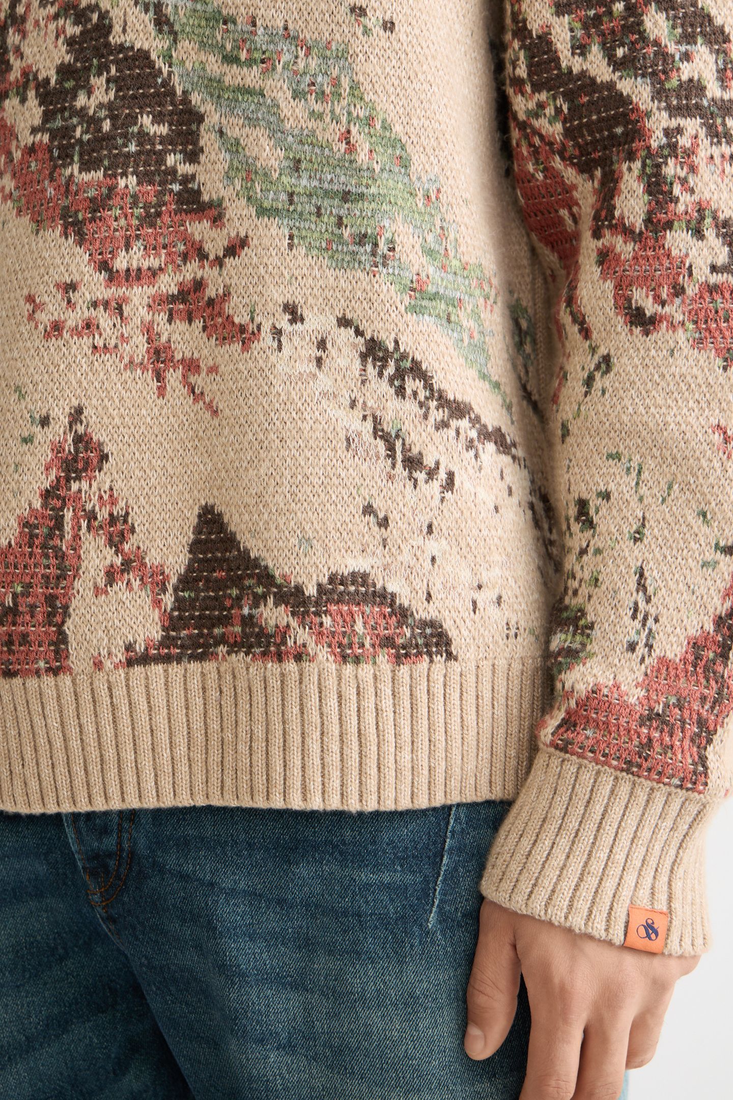 MOUNTAIN LOOSE FIT PULLOVER MOUNTAIN TANNIN AOP 6