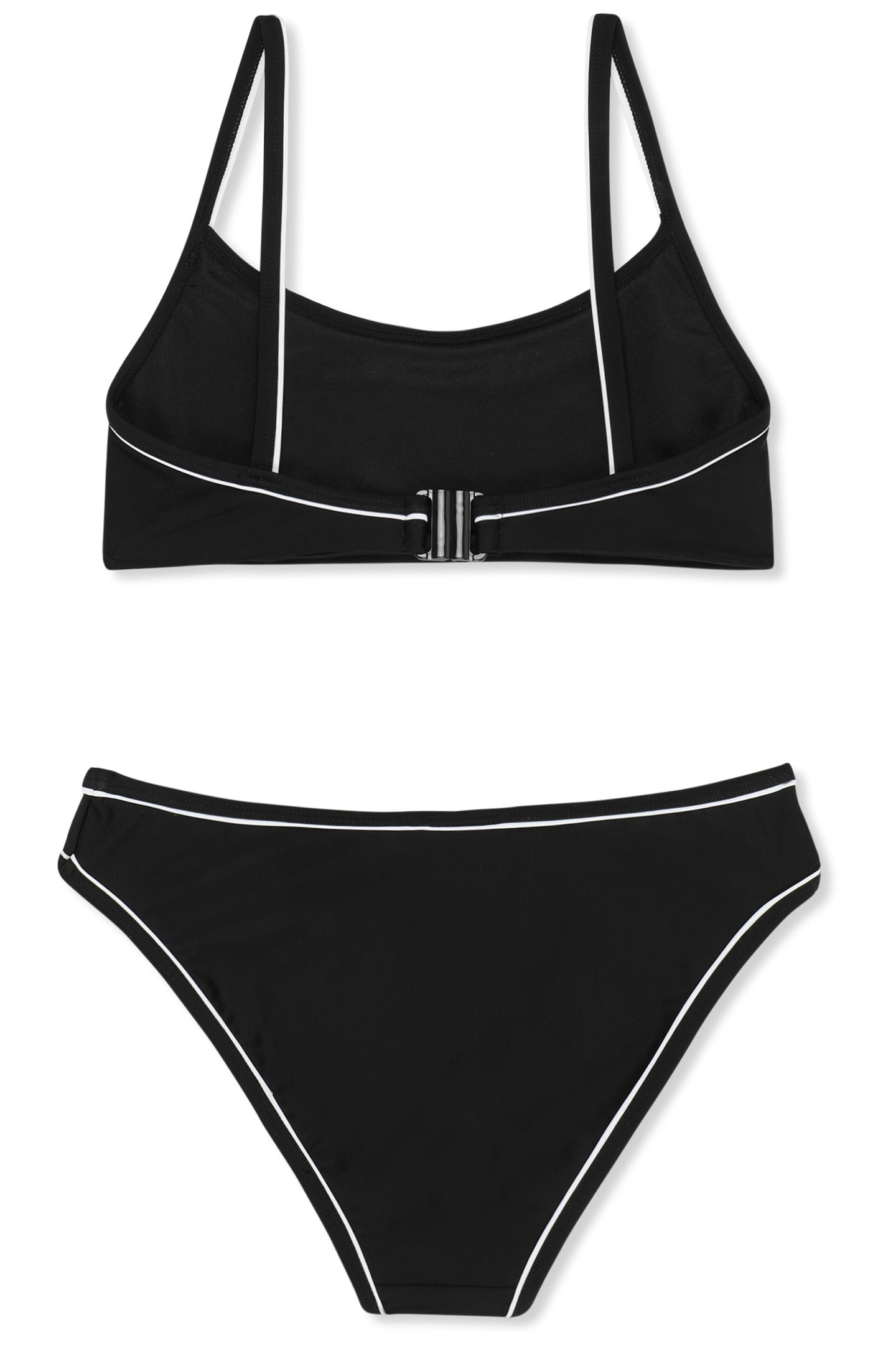PRATELLO CONTRAST PIPING BIKINI BLACK 2