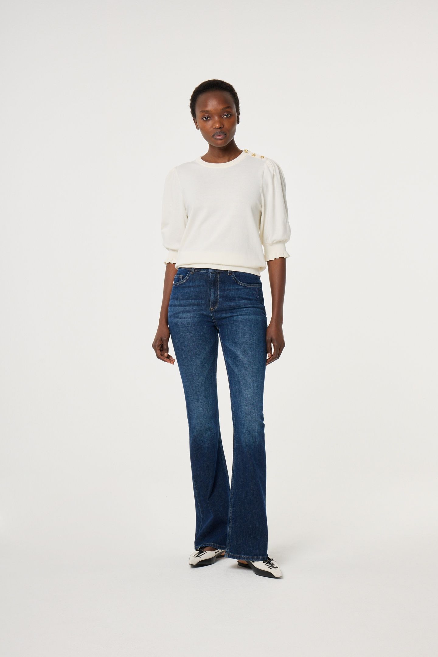MOLLY SHORT SLEEVE PULLOVER COSY WHITE 2