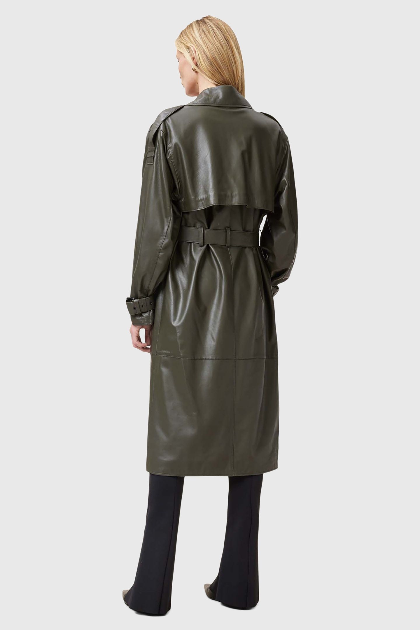 INEZ TRENCH KHAKI GREEN 4