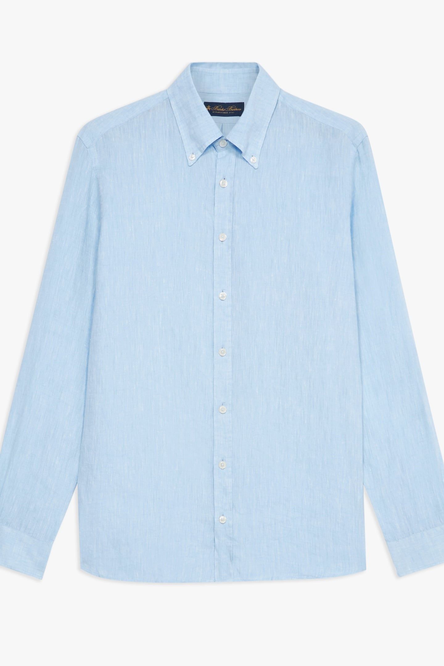 BUTTON DOWN SHIRT LINEN LIGHT BLUE 1