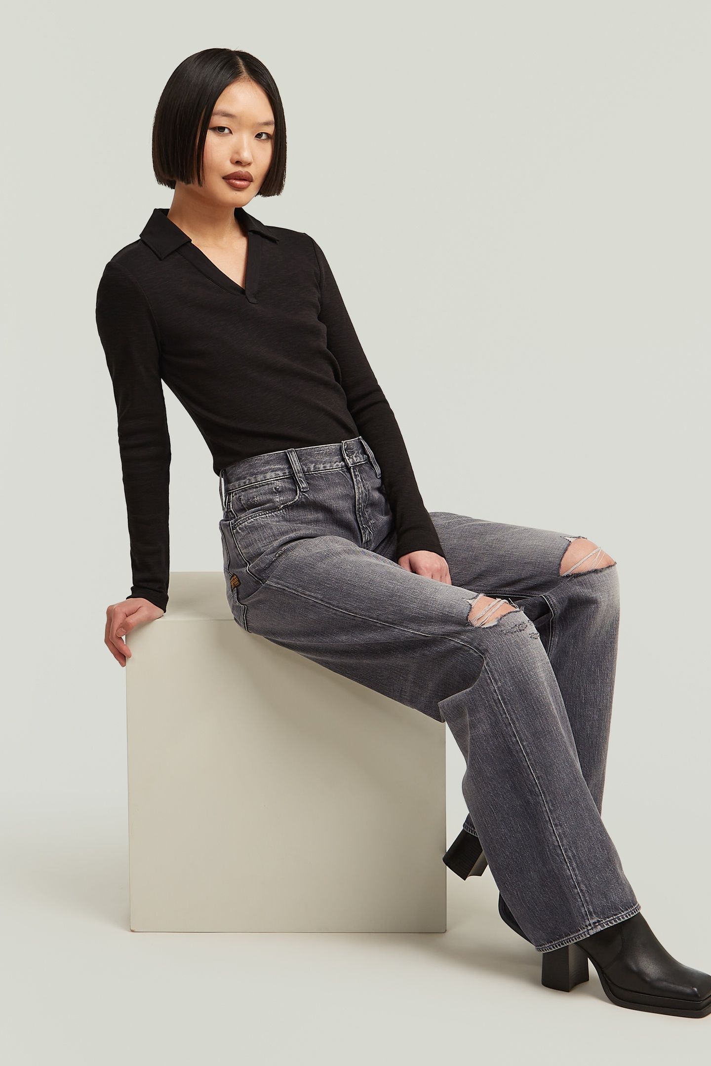 JUDEE LOOSE JEANS GREY 4