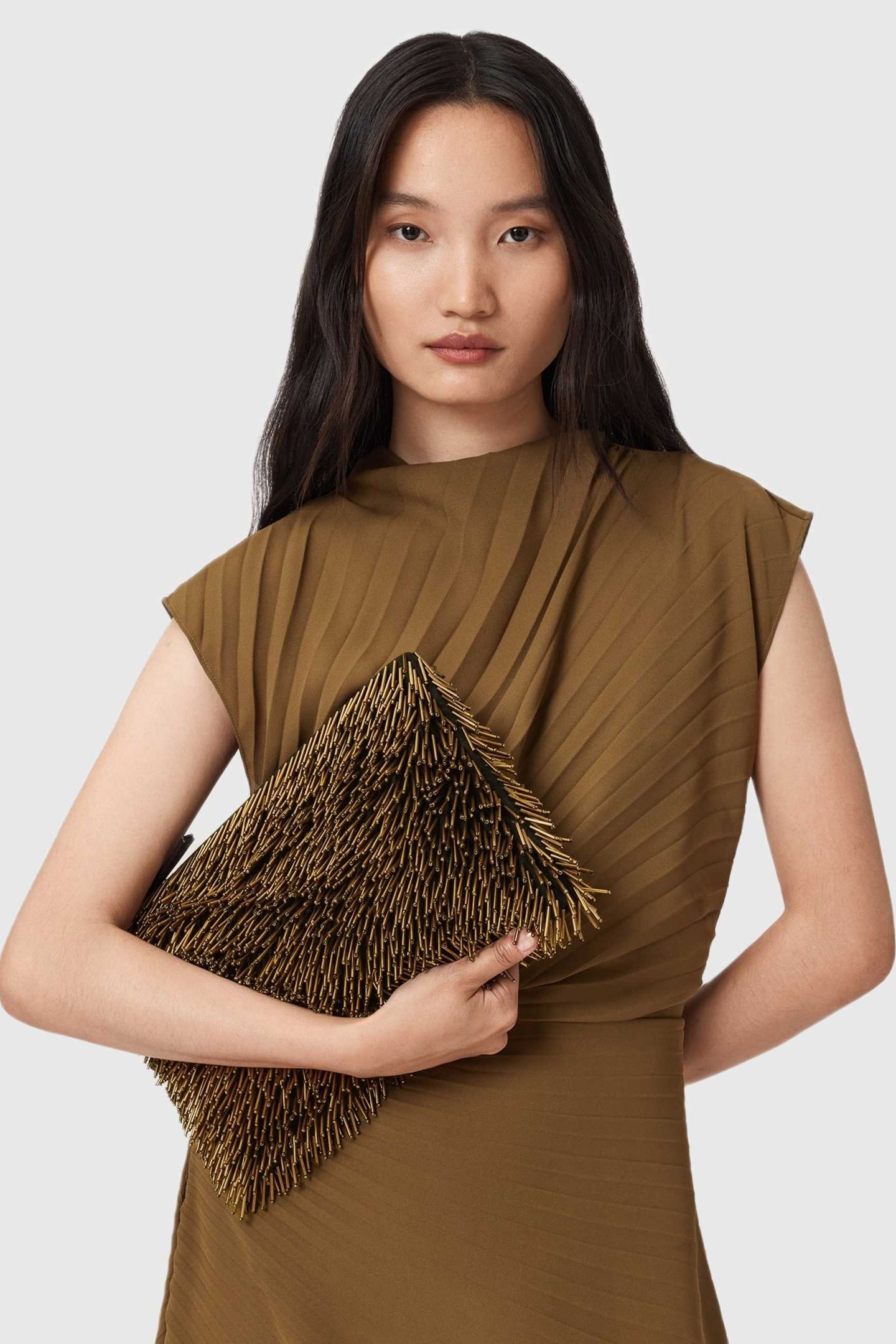 BETTINA BEAD CLUTCH WARM BRASS 2