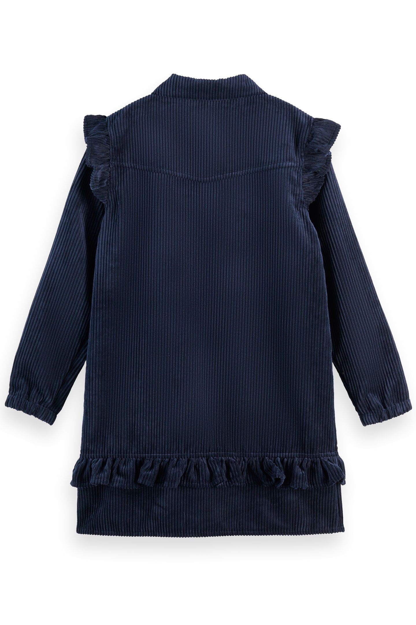GIRL CORDUROY DRESS WITH RUFFLE DETAILS SKY CAPTAIN 2