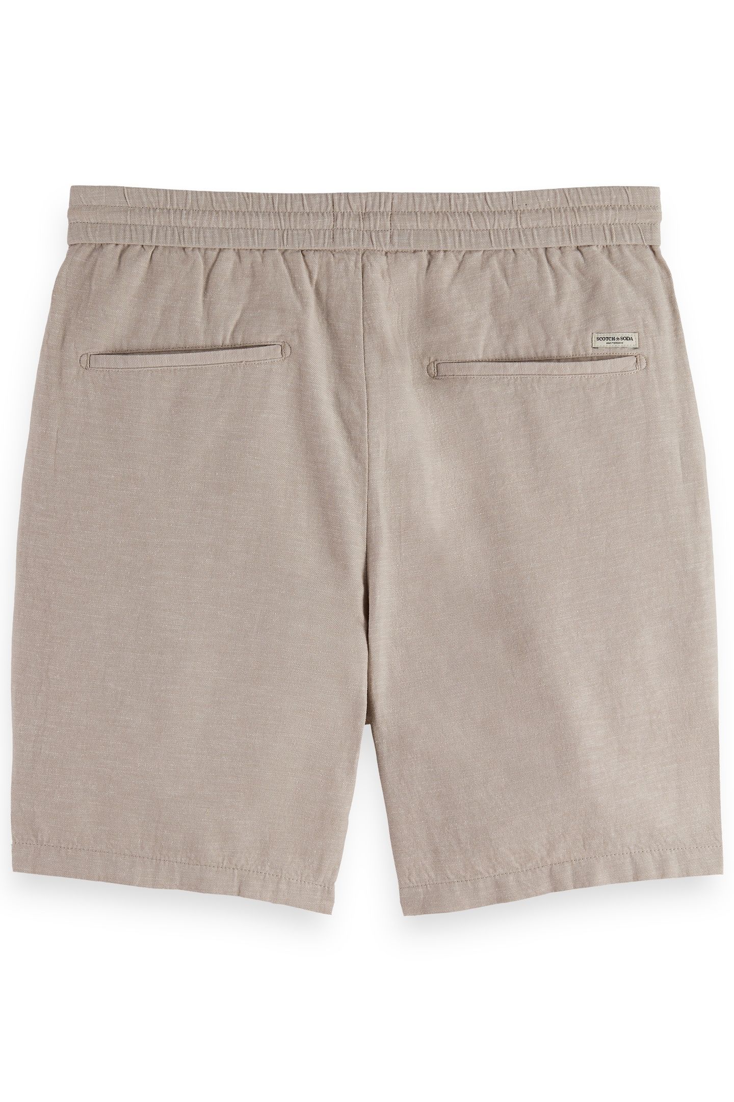 SEASONAL CORE - FAVE COTTON/LINEN TWILL BERMUDA HIGHWAY GREY 5