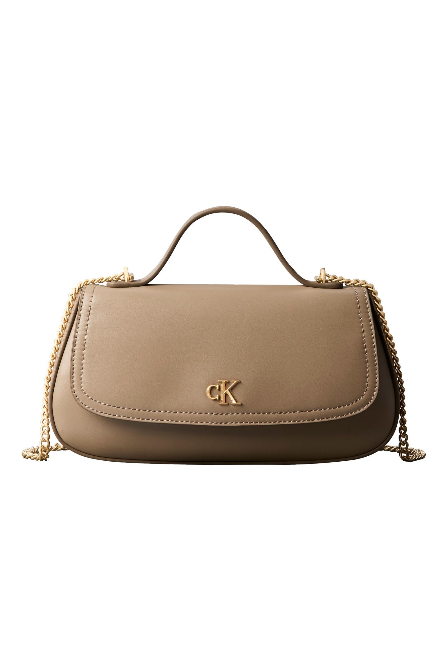 TOP HANDLE WITH CHAIN SHOULDER BAG DESERT TAUPE 2