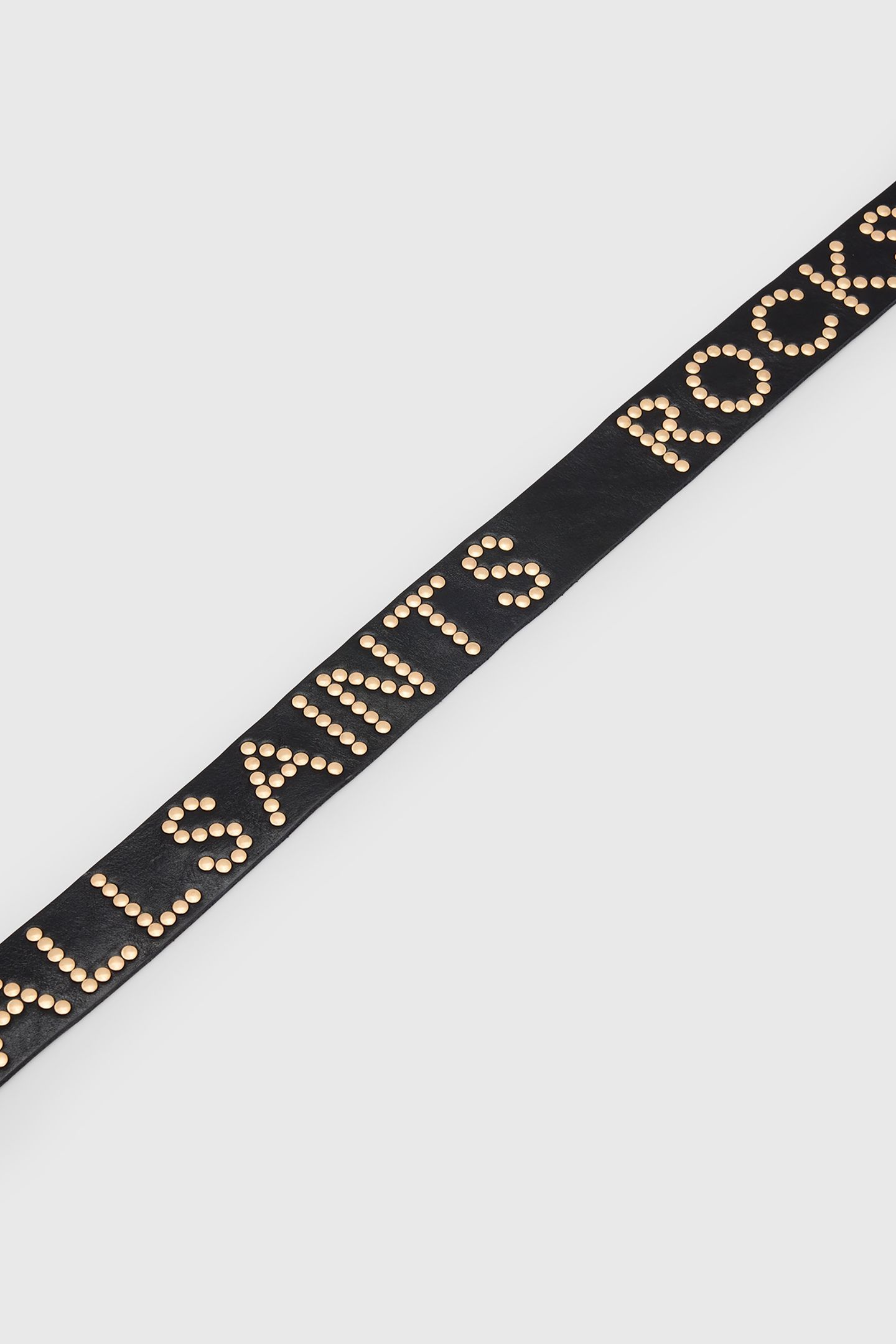 AS ROCKS STUD BELT BLACK/WARM BRASS 5