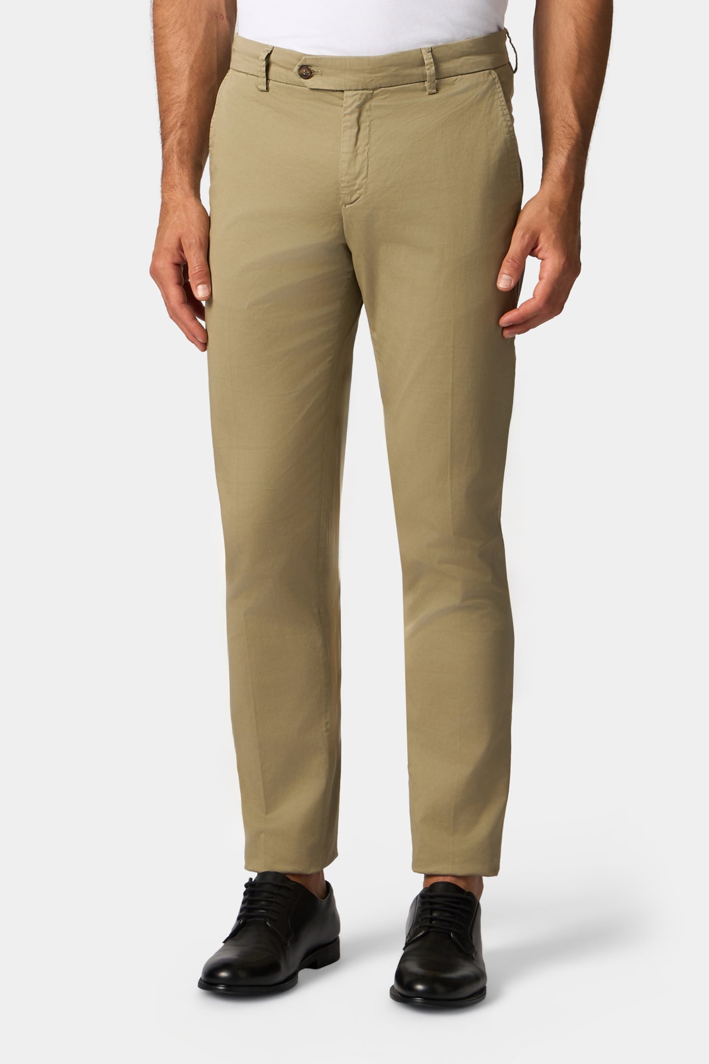 REGULAR FIT STRETCH COTTON GABARDINE CHINO KHAKI 1
