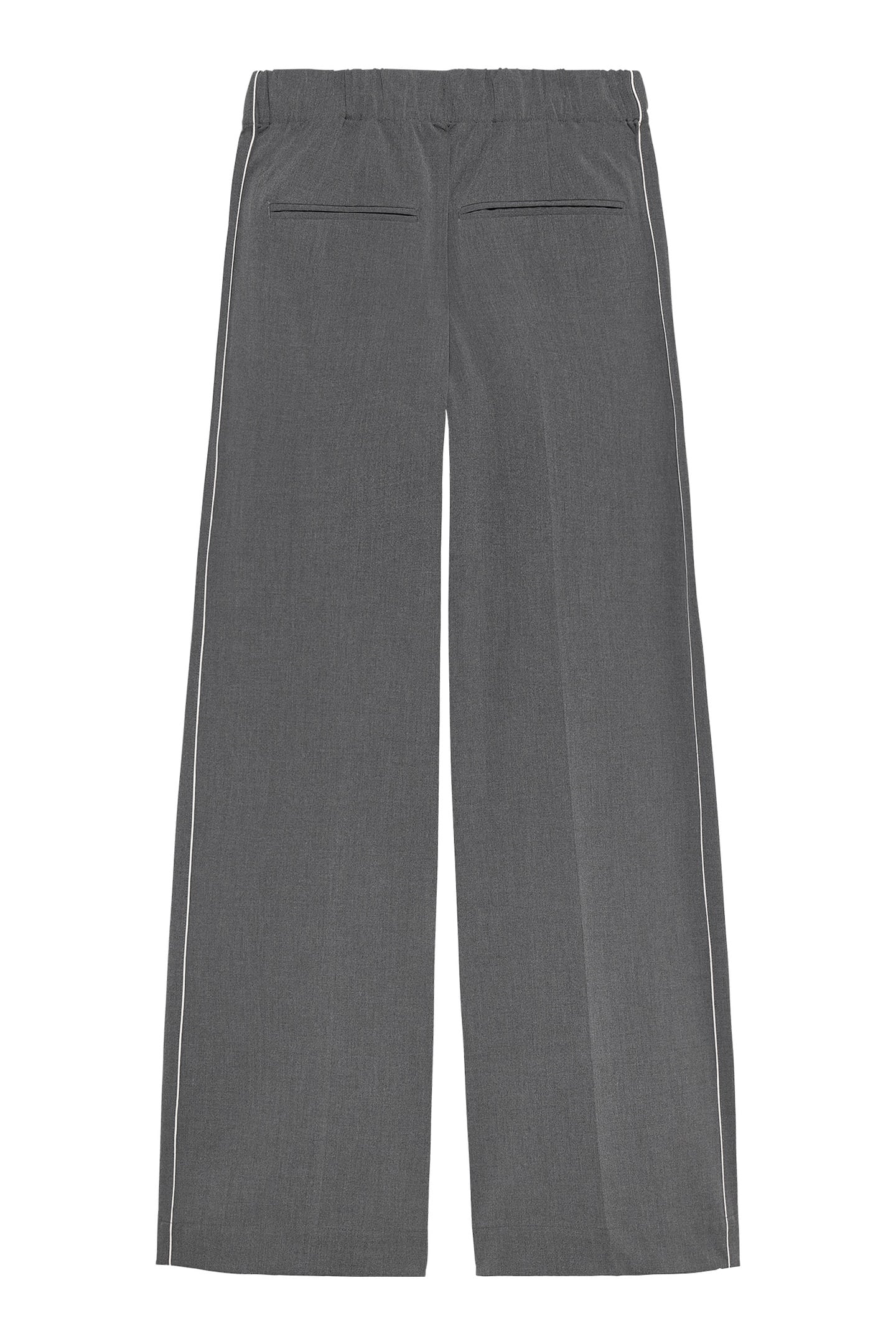 JOGGER TROUSERS WITH PIPING DARK GREY MELANGE 5
