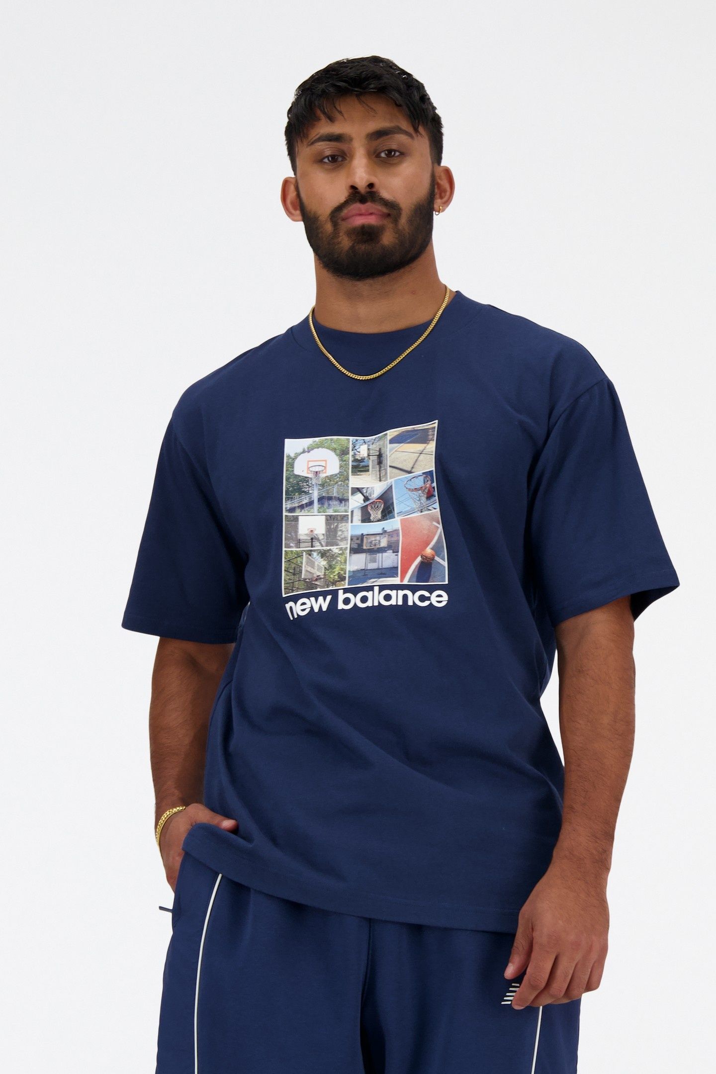 HOOPS GRAPHIC T-SHIRT NBNAVY 3