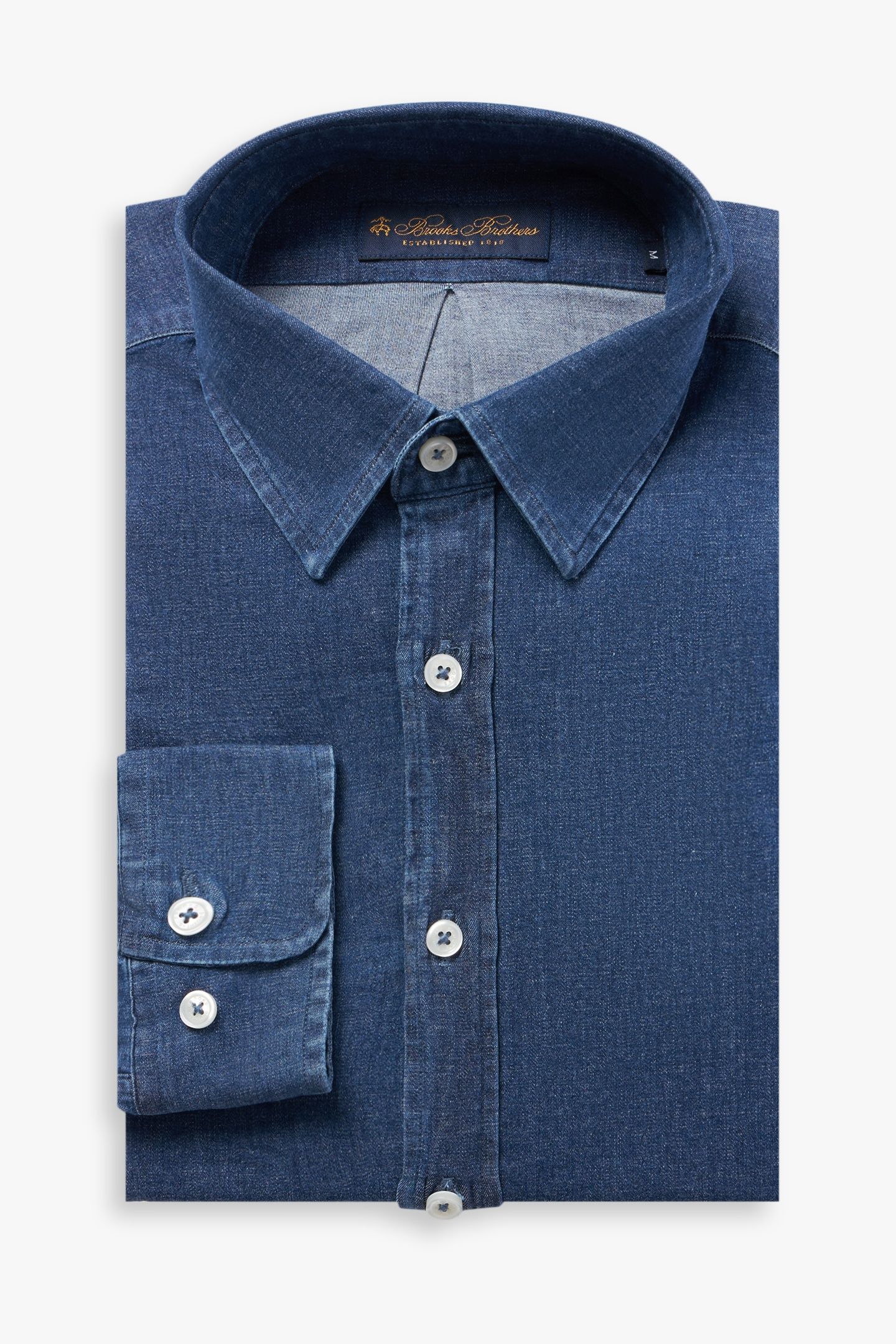 CLASSIC COLLAR DENIM SHIRT BLUE 2