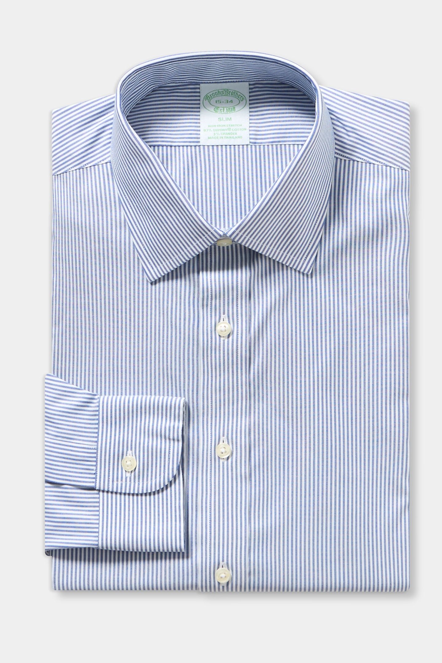 SUPIMA STRETCH SLIM FIT DRESS SHIRT WITH AINSLEY COLLAR BLUE 4