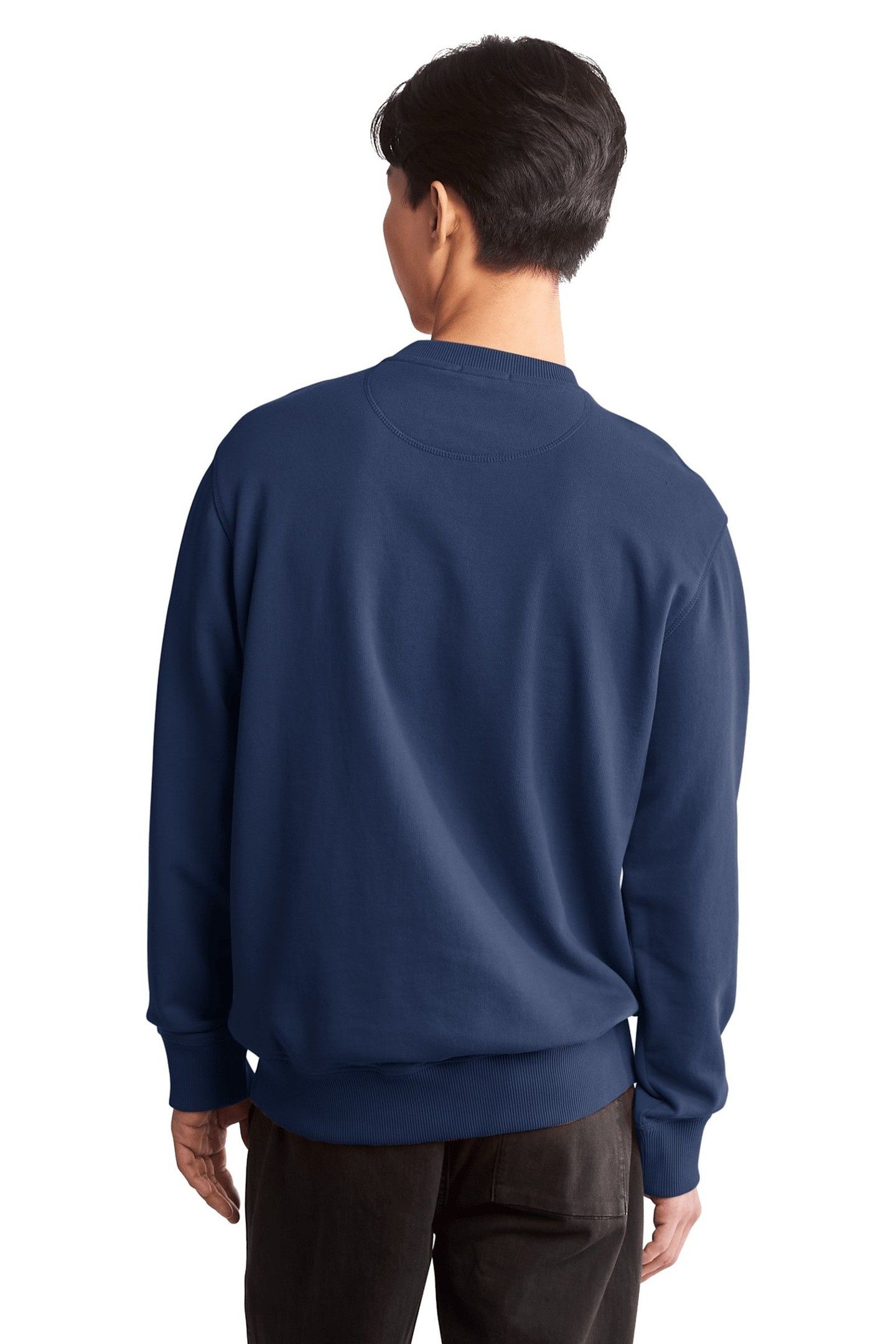 EMBROIDERED LOGO CREW NECK SWEATSHIRT DARK SAPPHIRE 3