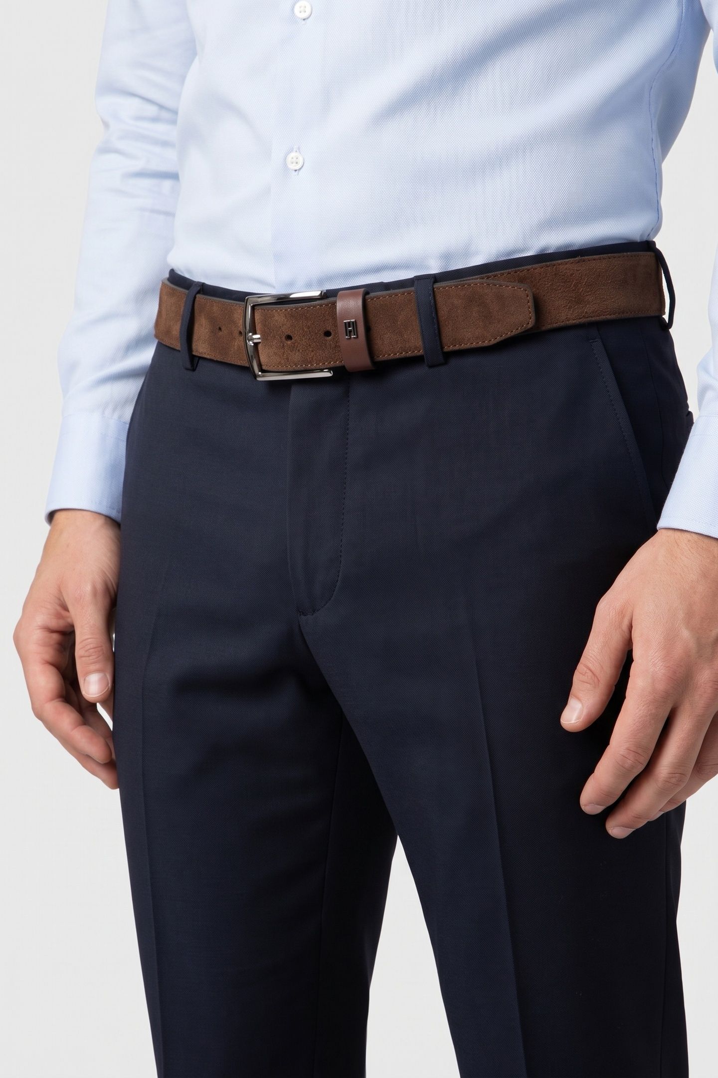 DENTON ELEVATED SUEDE BELT RICH WALNUT 3