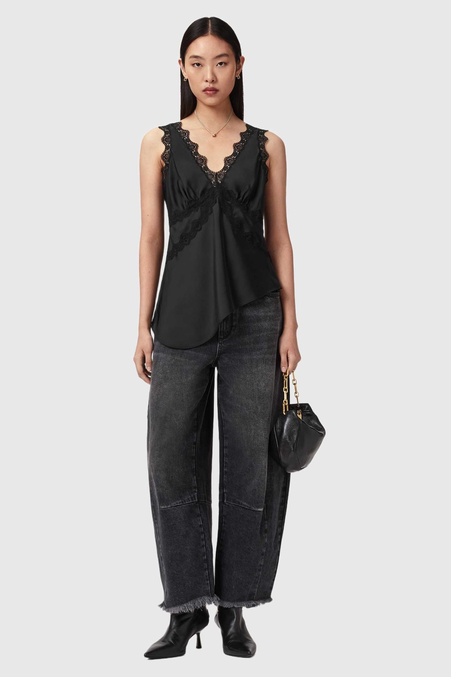 ILKA LACE CAMI BLACK 2