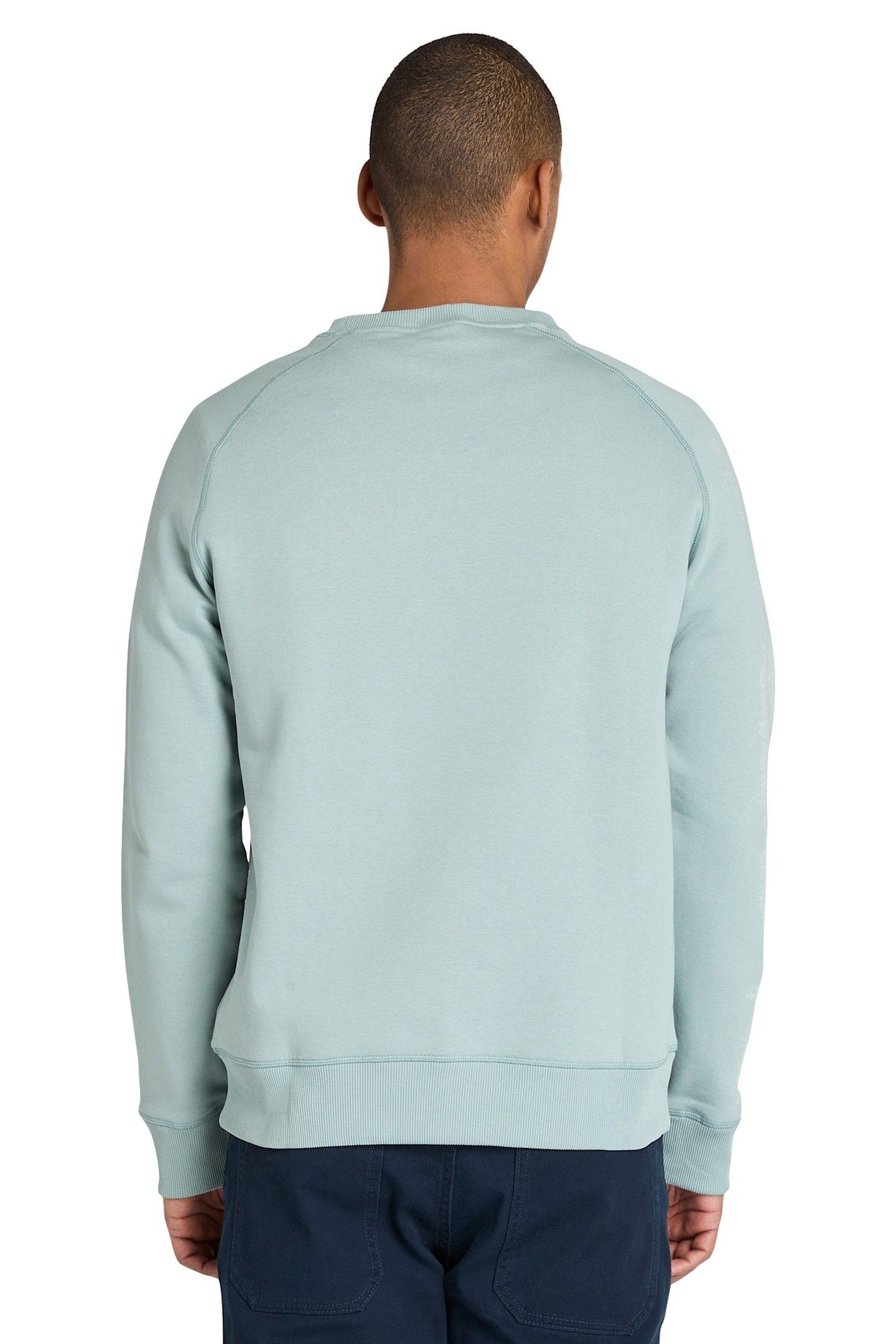 EXETER RIVER BRUSHED BACK CREW SWEATSHIRT SILVER BLUE 3