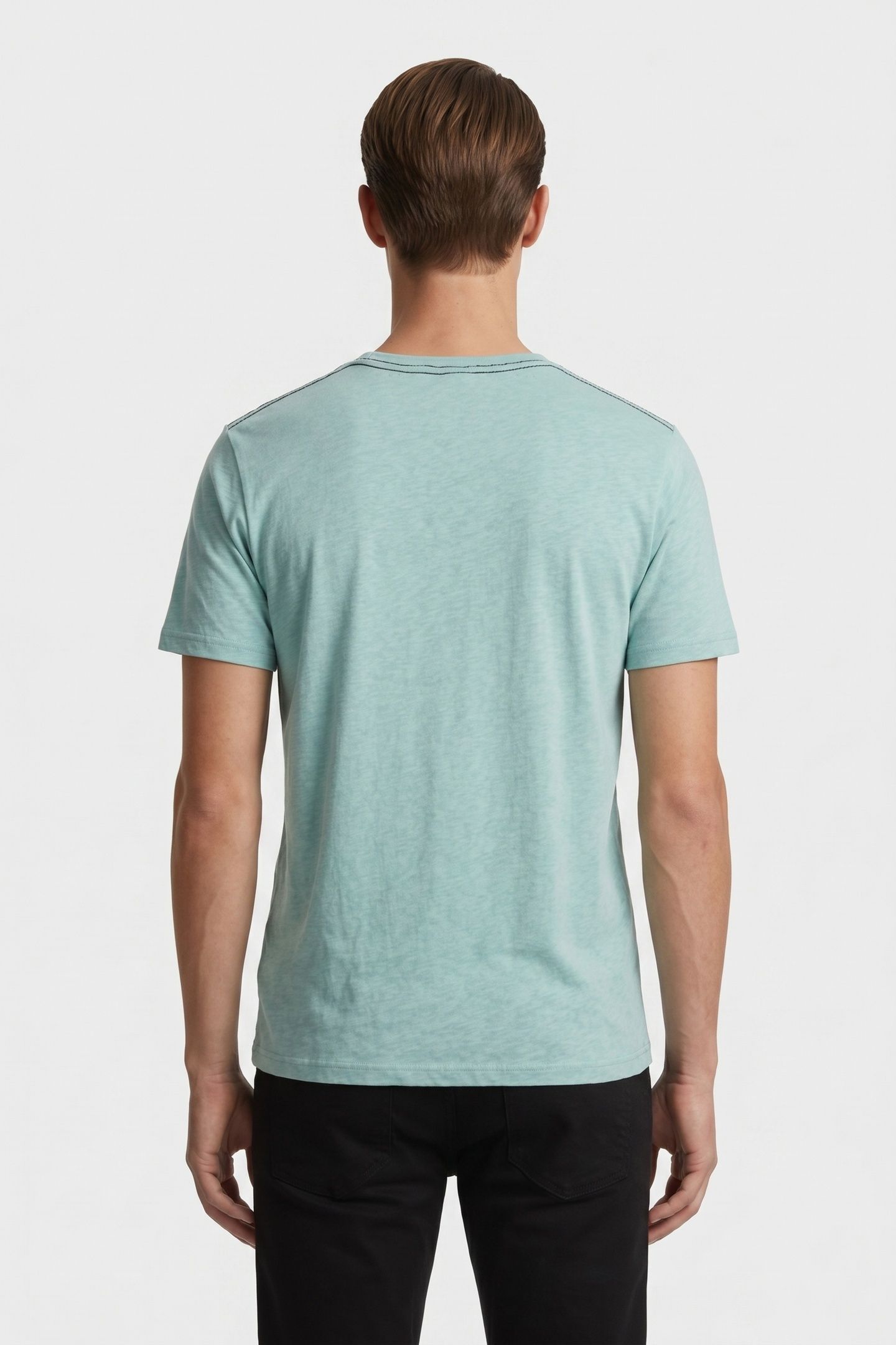 T-SHIRT CREWNECK MELANGE CHEST PRINT ICE 3