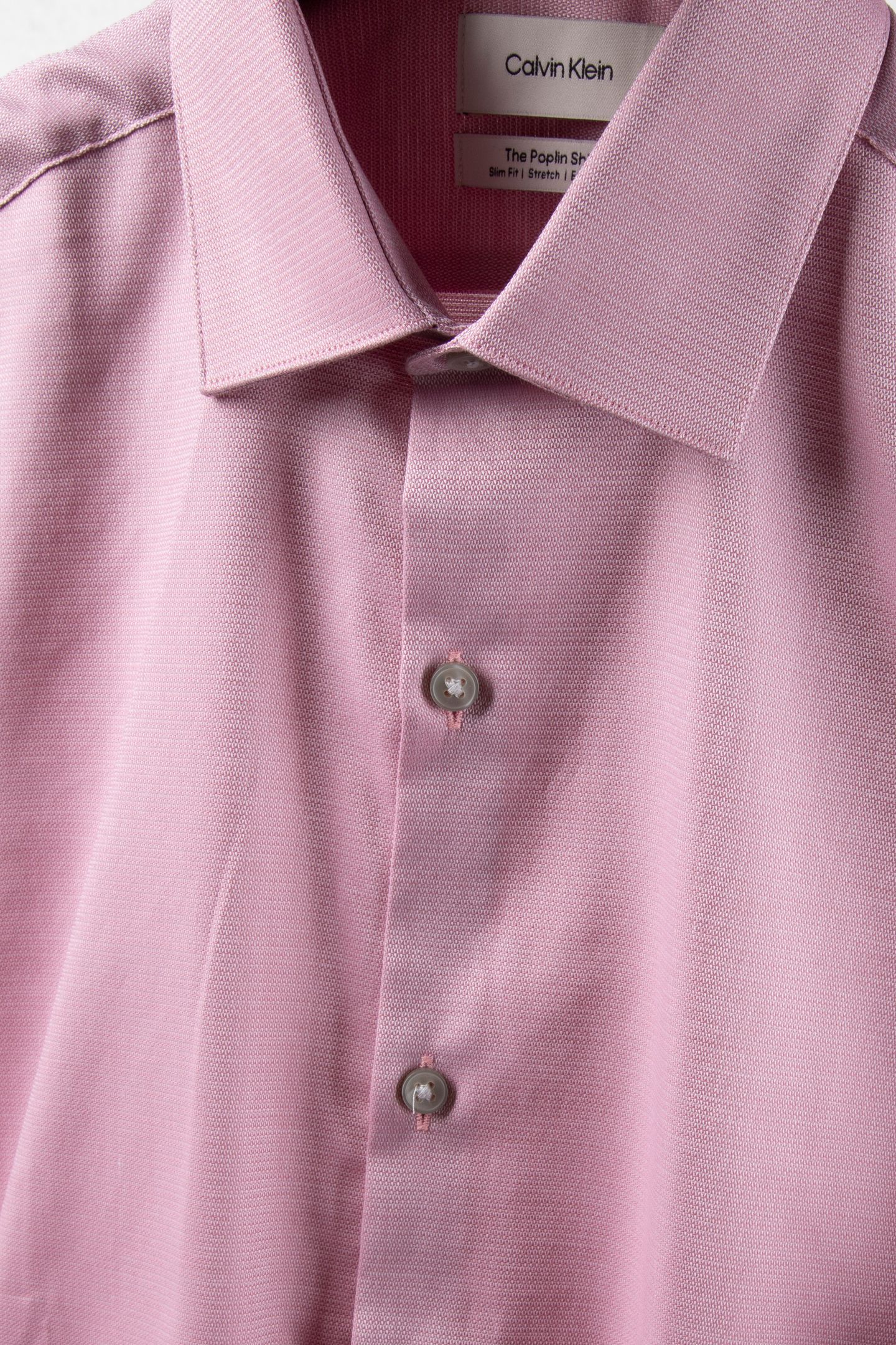 SLIM ESSENTIAL POPLIN ST BRICK RED 4