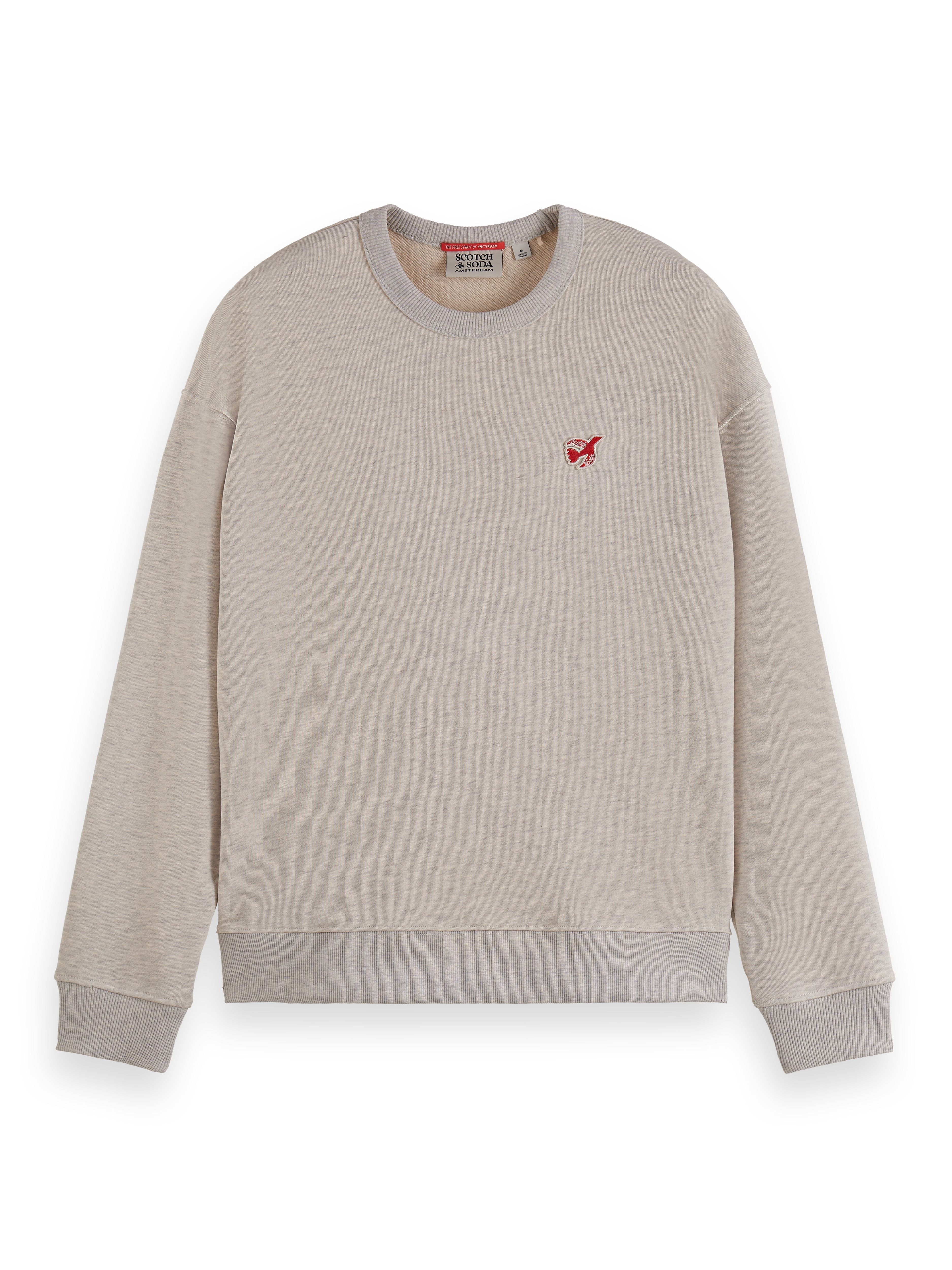 CORE - THE FREE SPIRIT PEACE BIRD SWEATSHIRT OATMEAL MELANGE 1