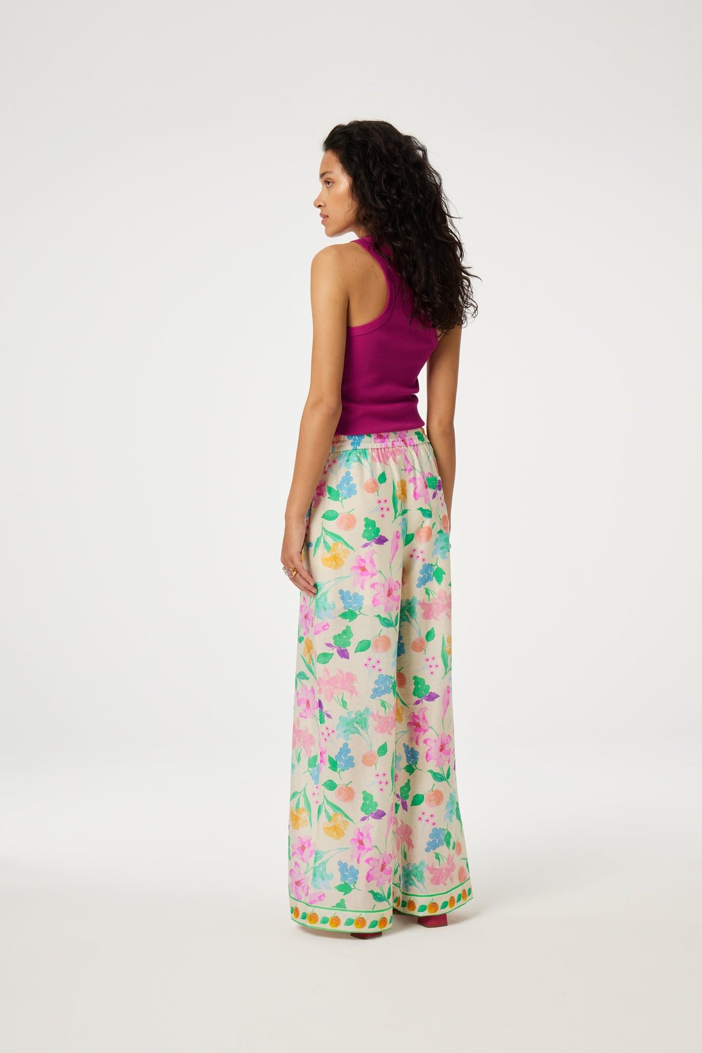 BRENT TROUSERS WARM WHITE/GREEN GLO 2